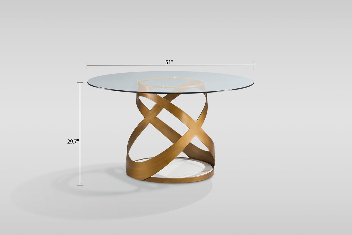 Dimi Glass Round Dining Set