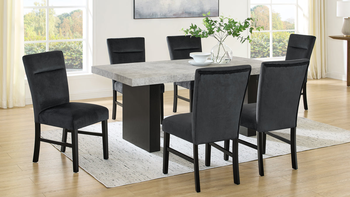 Tessa 7-piece dining set — table and 6 chairs