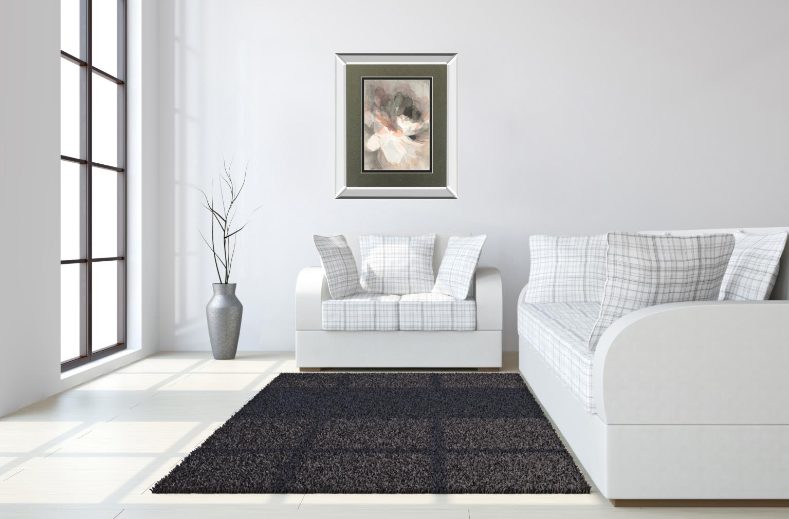 Abstract Peony By Danhui Nai 34X40 Mirror Frame Print
