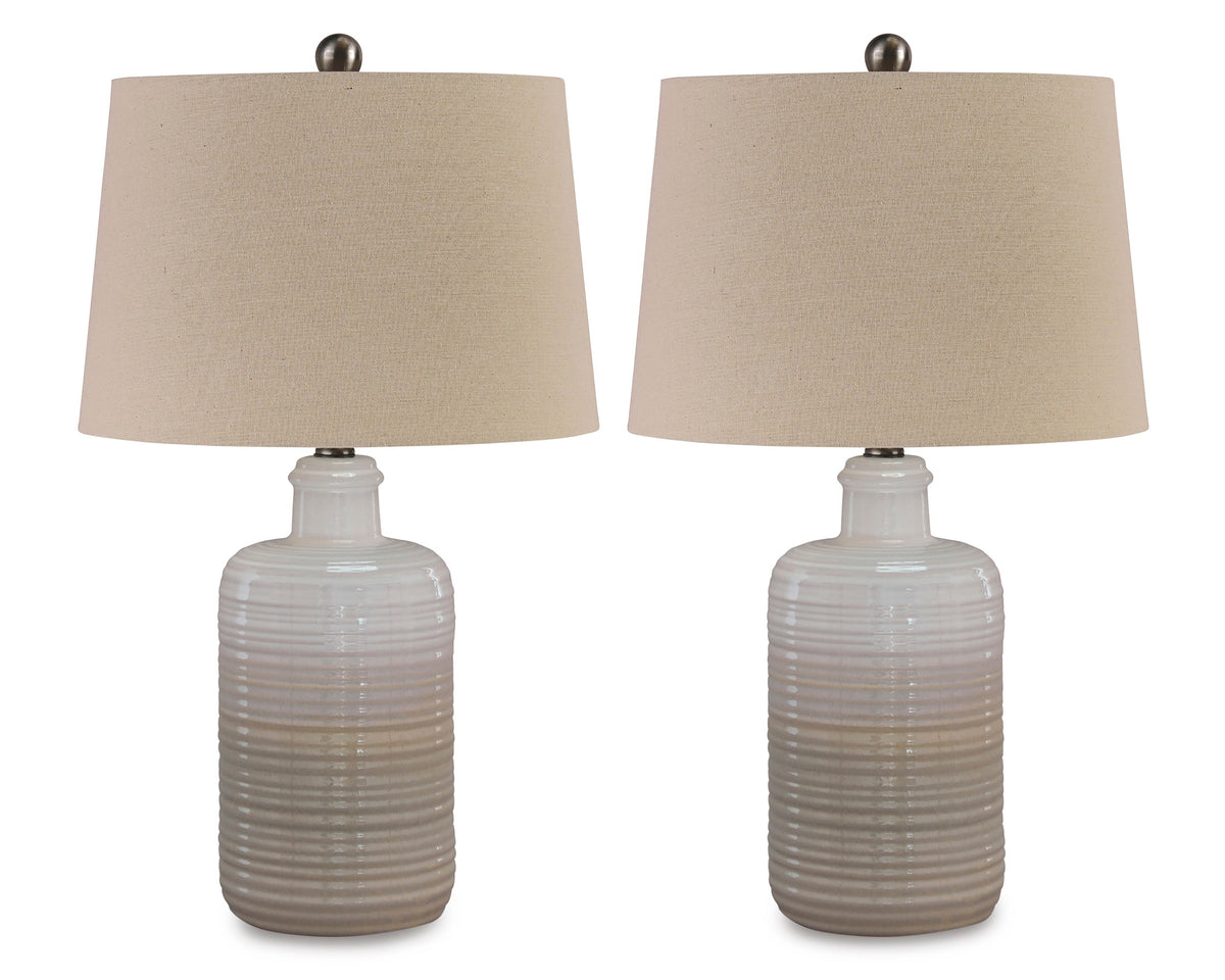 Marnina Taupe Glazed Ceramic Table Lamp