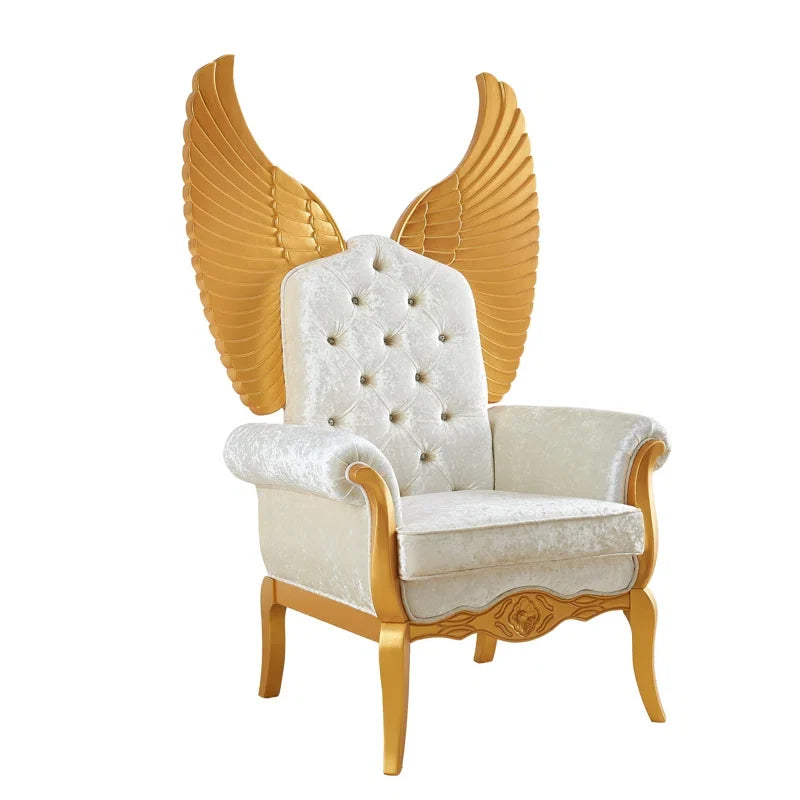 Lucifur White Accent Chair — 64-Inch High Back