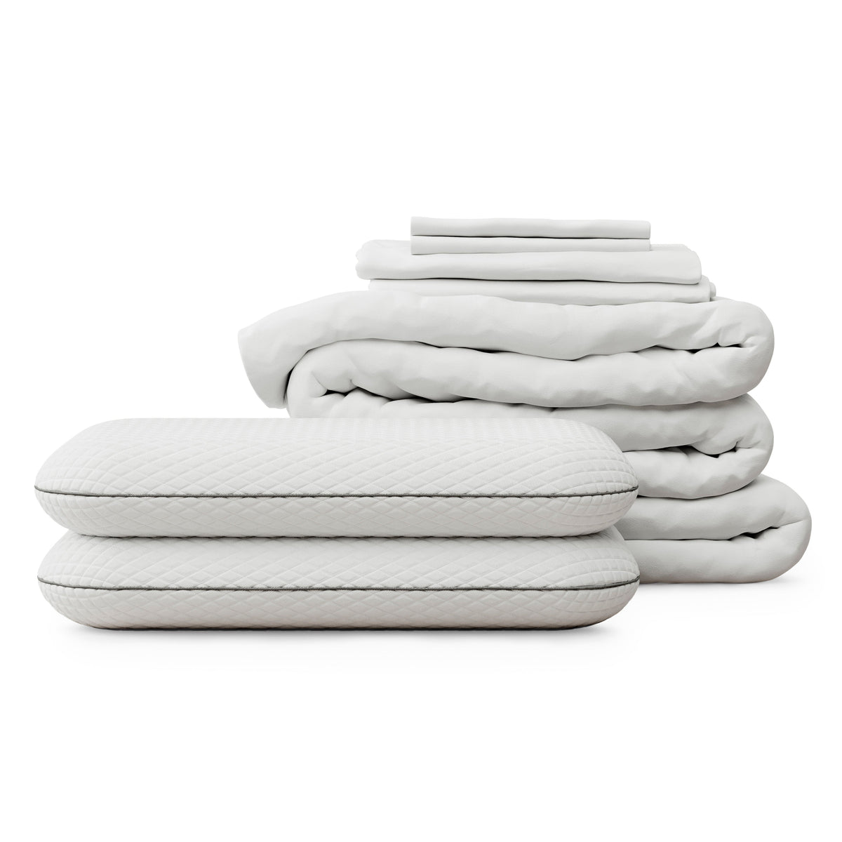 Mattress Protect White Queen Bedding Bundle