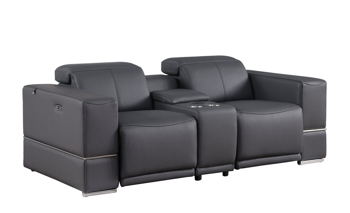 Franco Italian Leather Power Reclining Sofa set— Wireless Charging