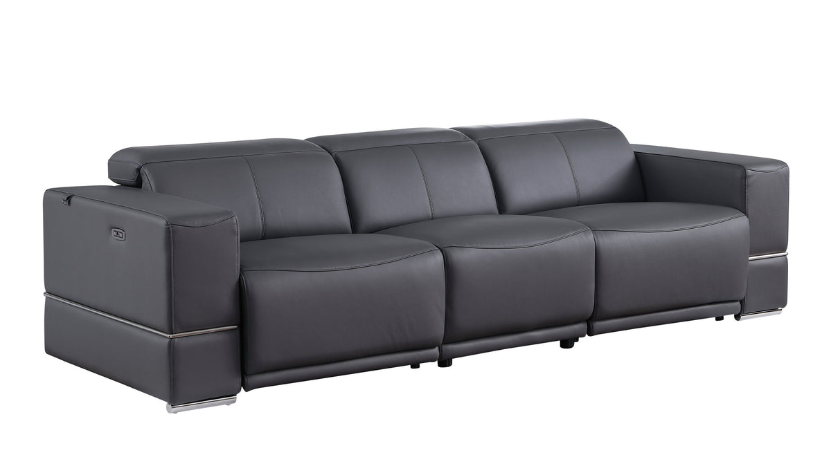 Franco Italian Leather Power Reclining Sofa set— Wireless Charging