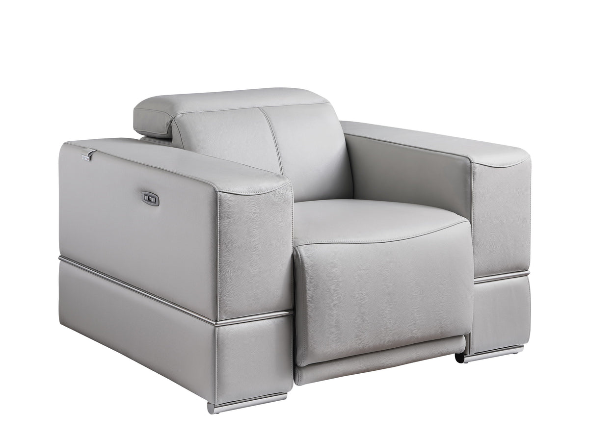 Franco Italian Leather Reclining Living Room Set — Power Recline