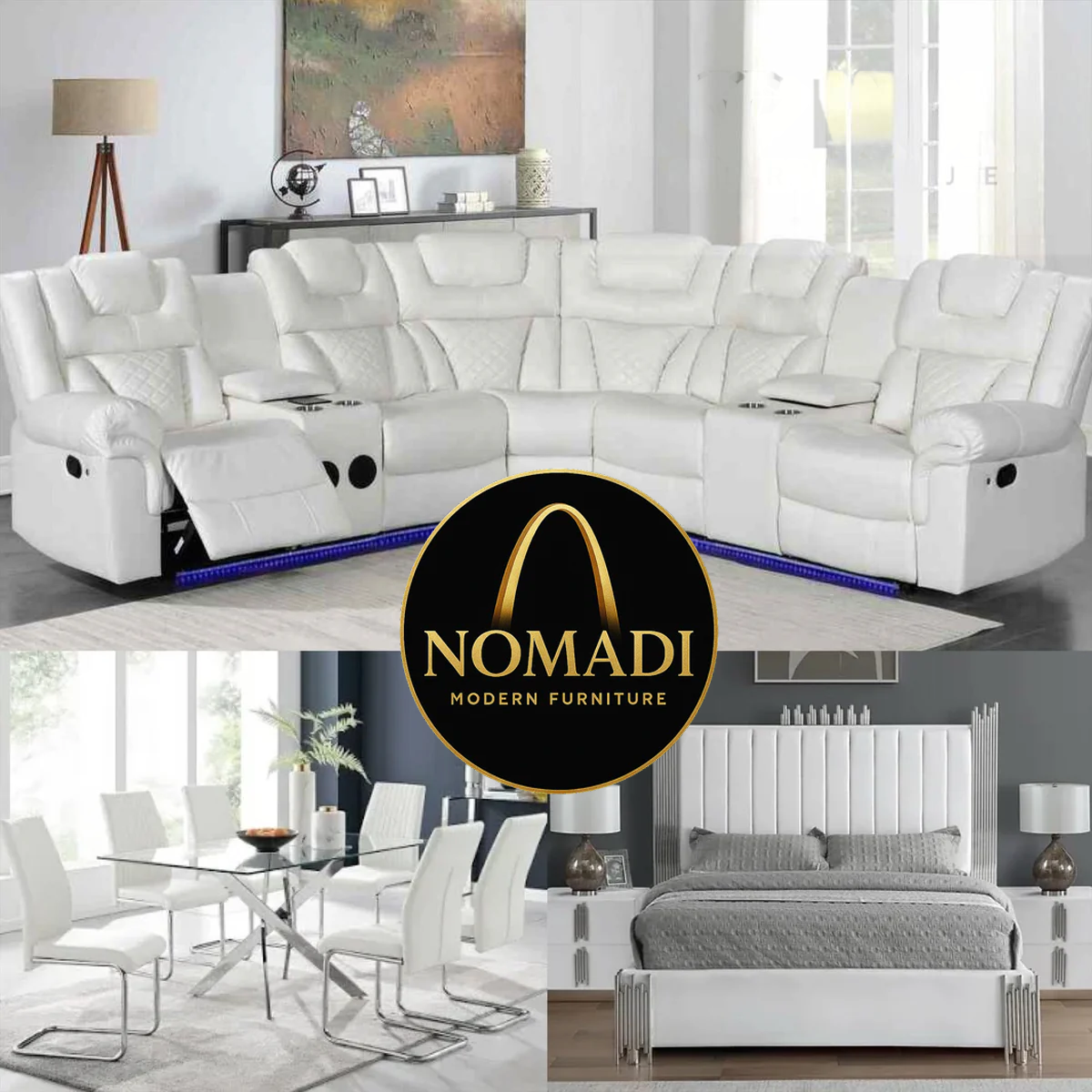 Miami White Package ( Free Tv or Mattress)