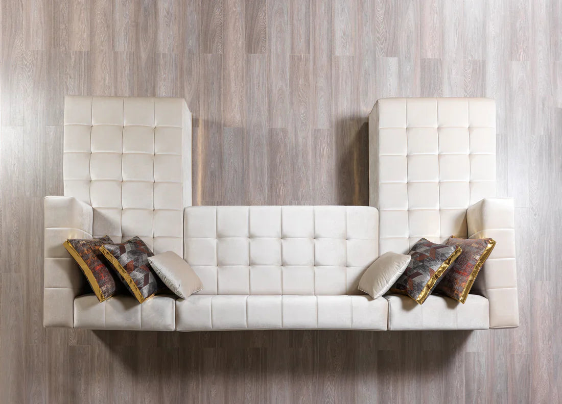 Elisha, double chaise light gray  sectional