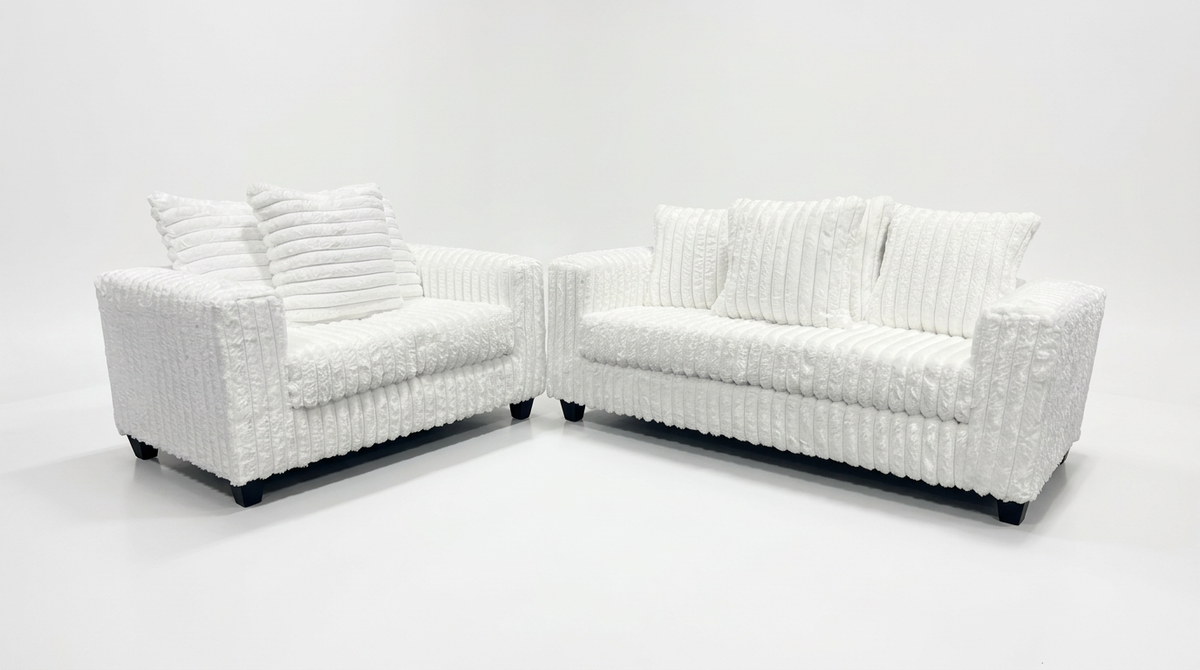 Gia Sofa & Loveseat — Eggshell