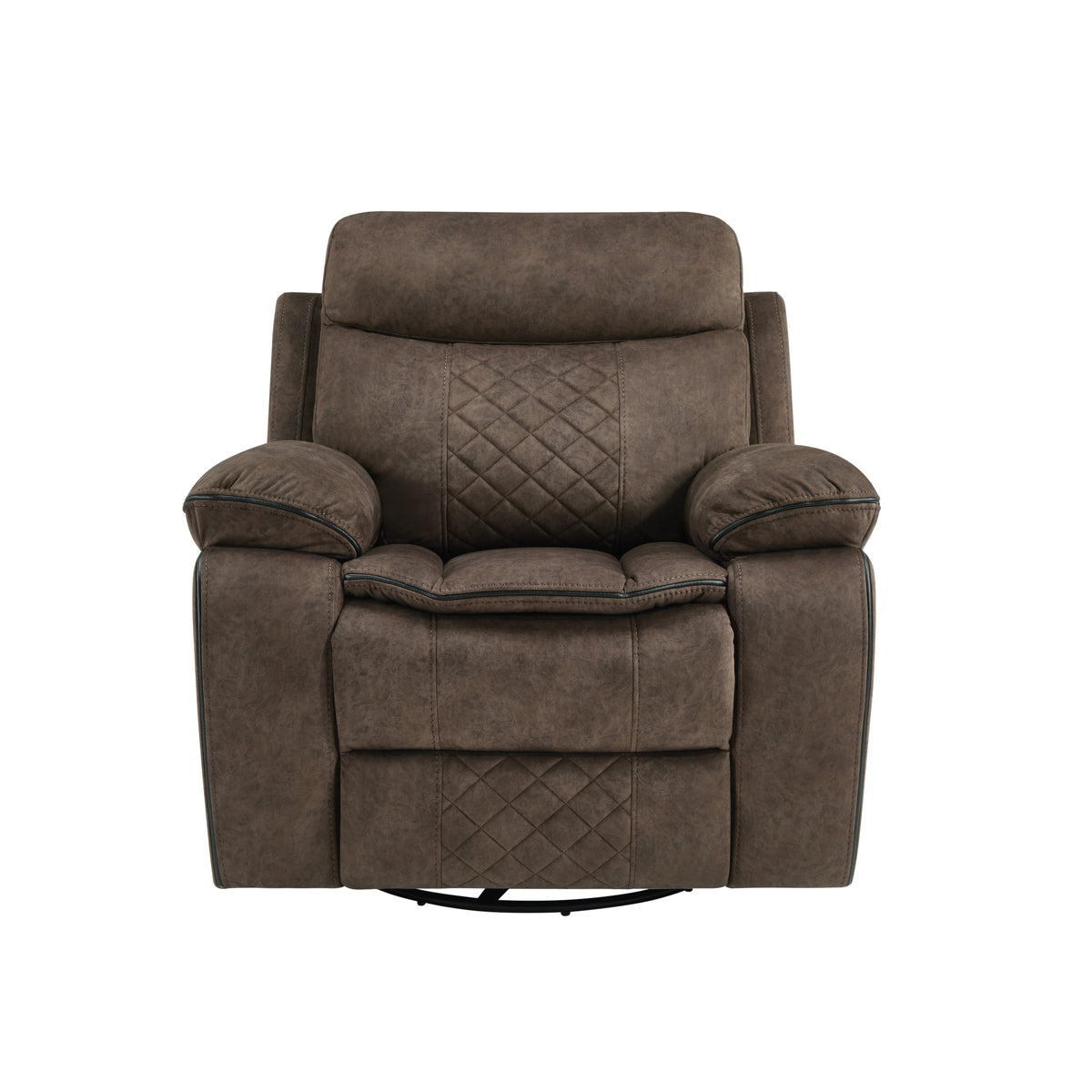 Liz Reclining Sofa & Loveseat Set in Brown