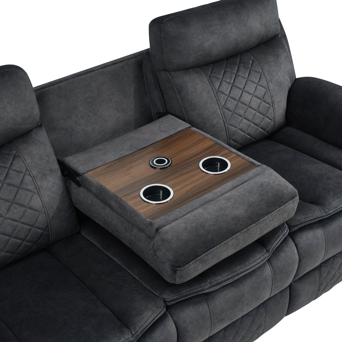 Liz Reclining Sofa & Loveseat Set in Grey