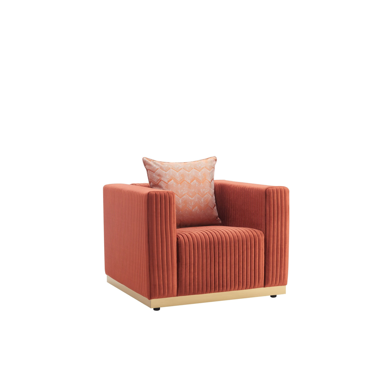 Alisha Rust Sofa & Loveseat Set — Accent Pillows Included
