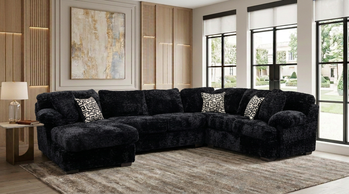 Eastmore Black 3-Piece Sectional