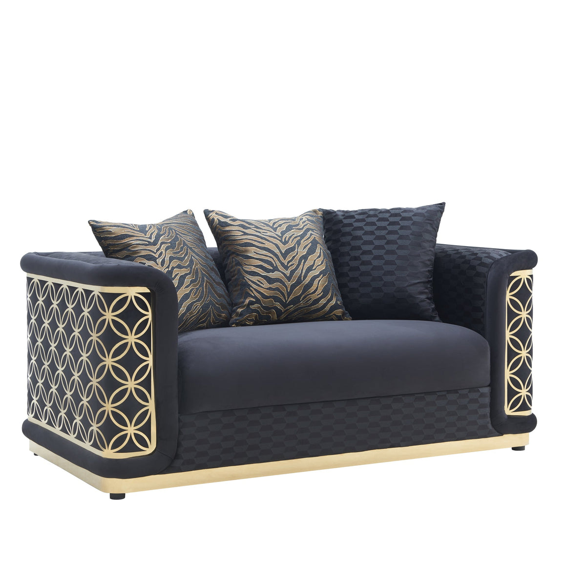 Riya Black & Gold Accent Chair