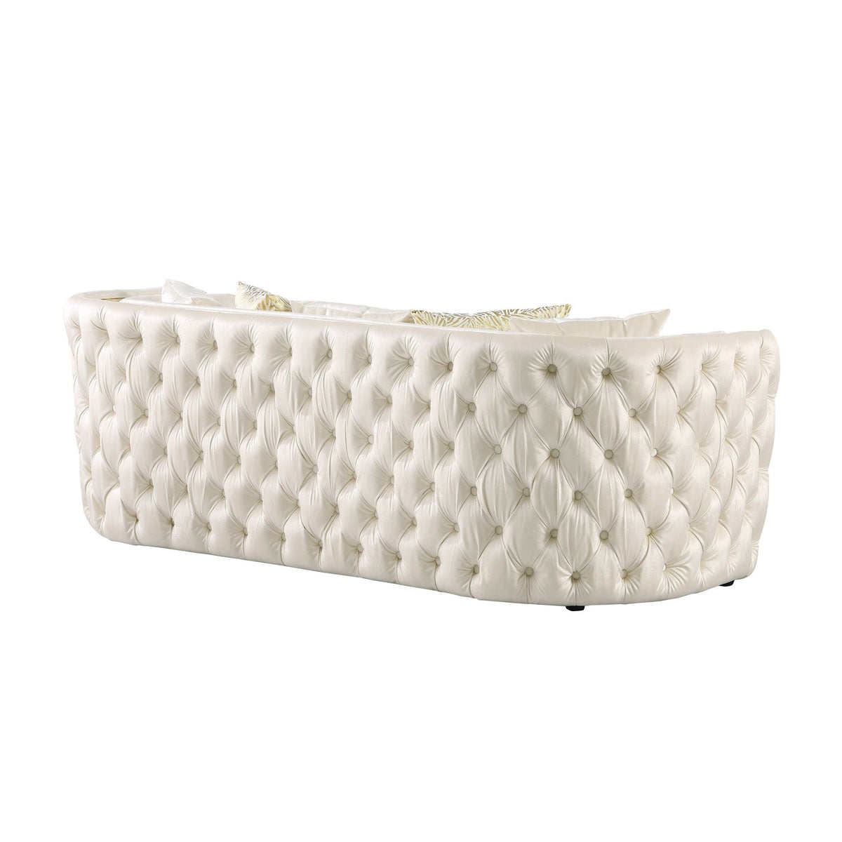 Roka White & Gold Velvet Chair