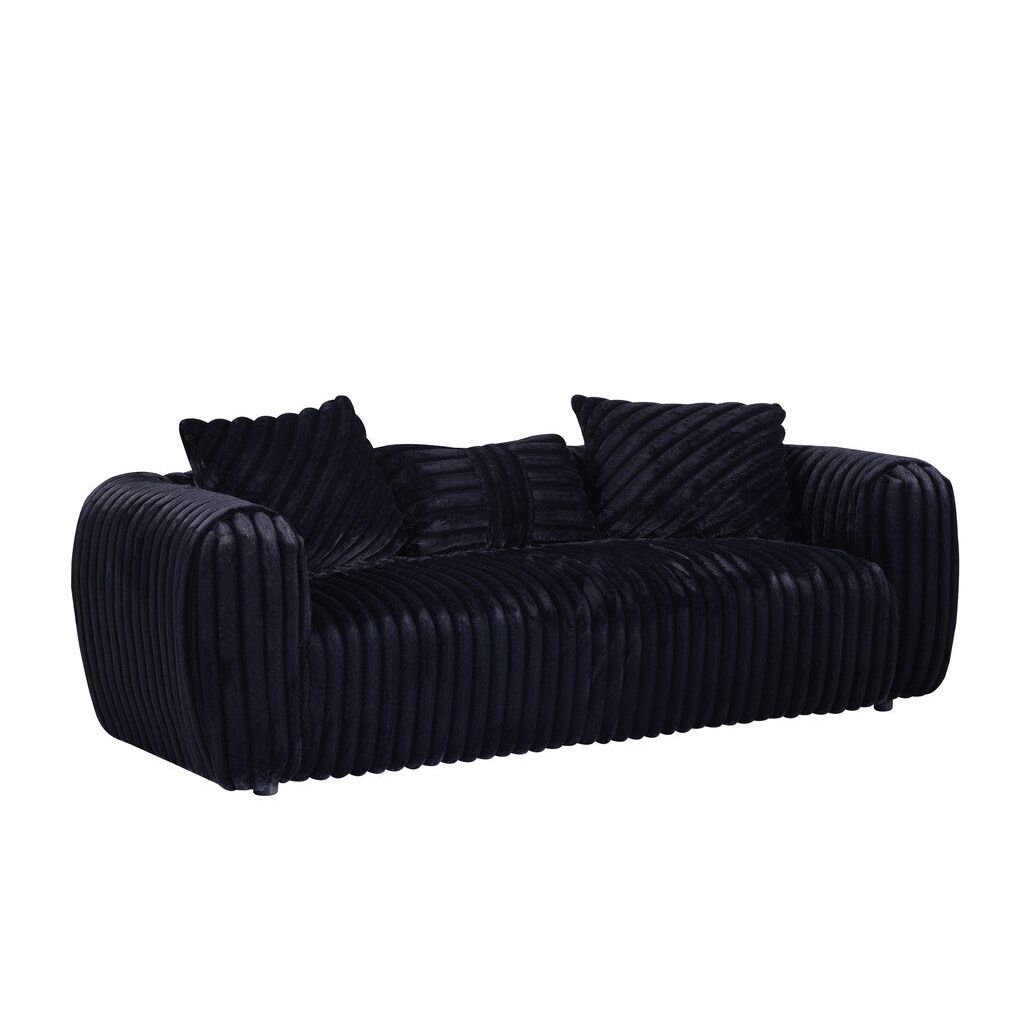 Eli Stripe Fabric Sofa & Loveseat Set