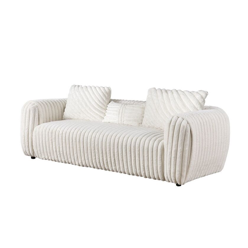 Eli Stripe Fabric Sofa & Loveseat Set