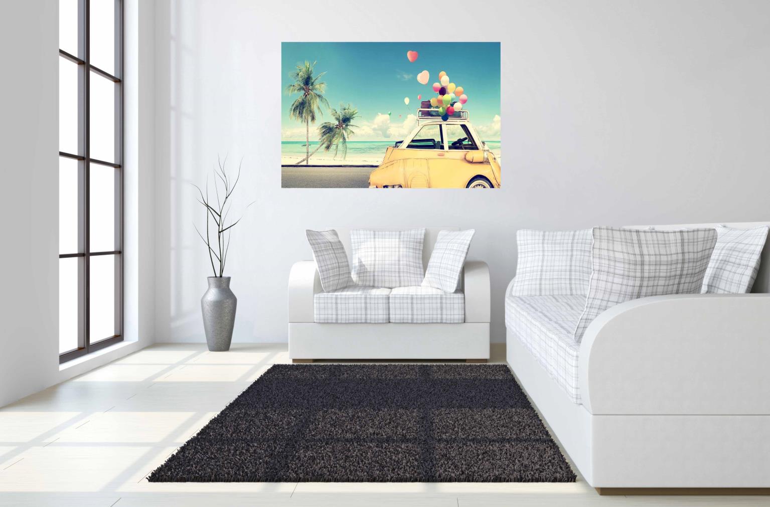 Temp Glass W/Foil - Car W/Balloons Tempered Glass