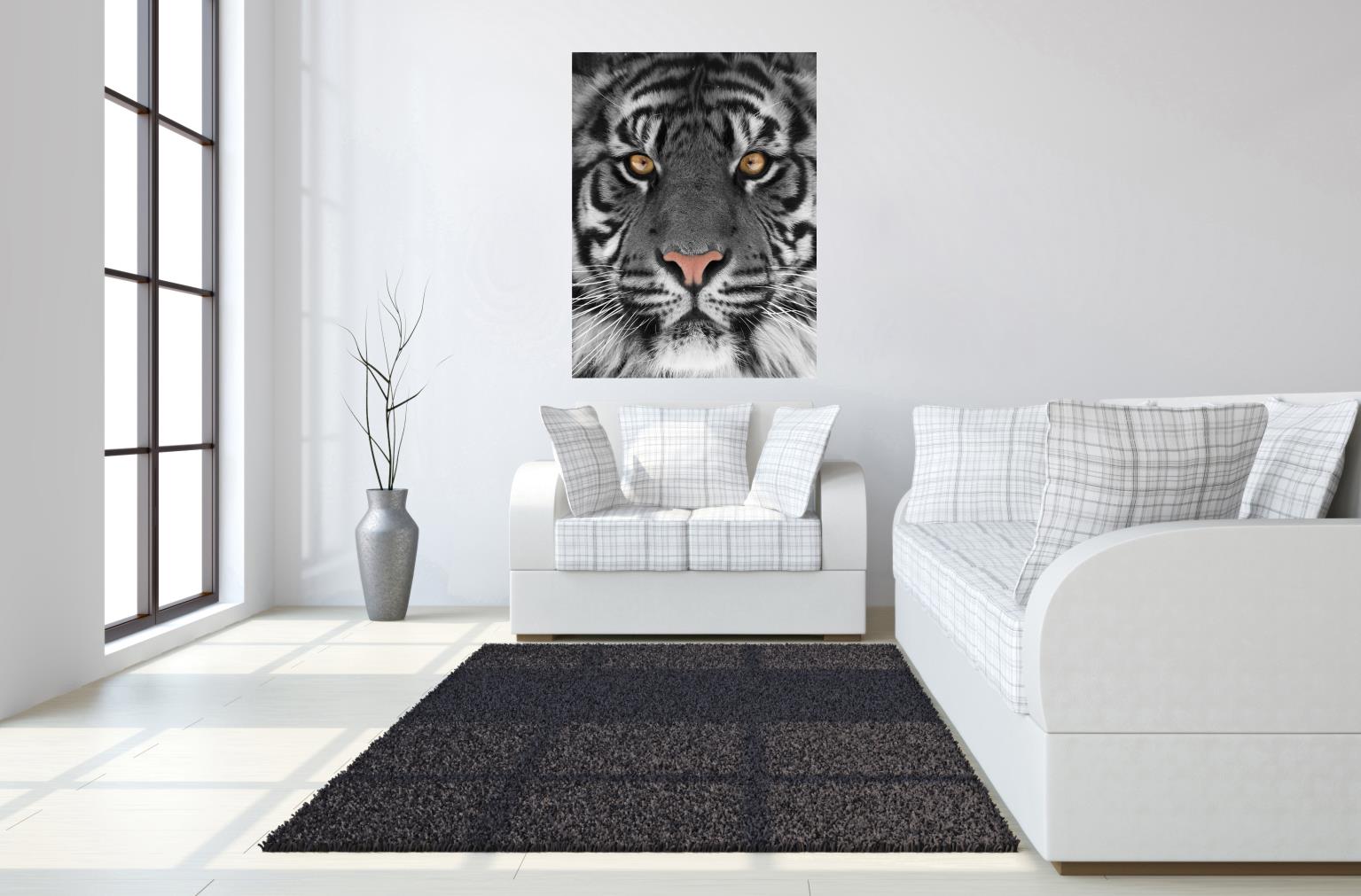 Temp Glass W/Foil - White Tiger Tempered Glass