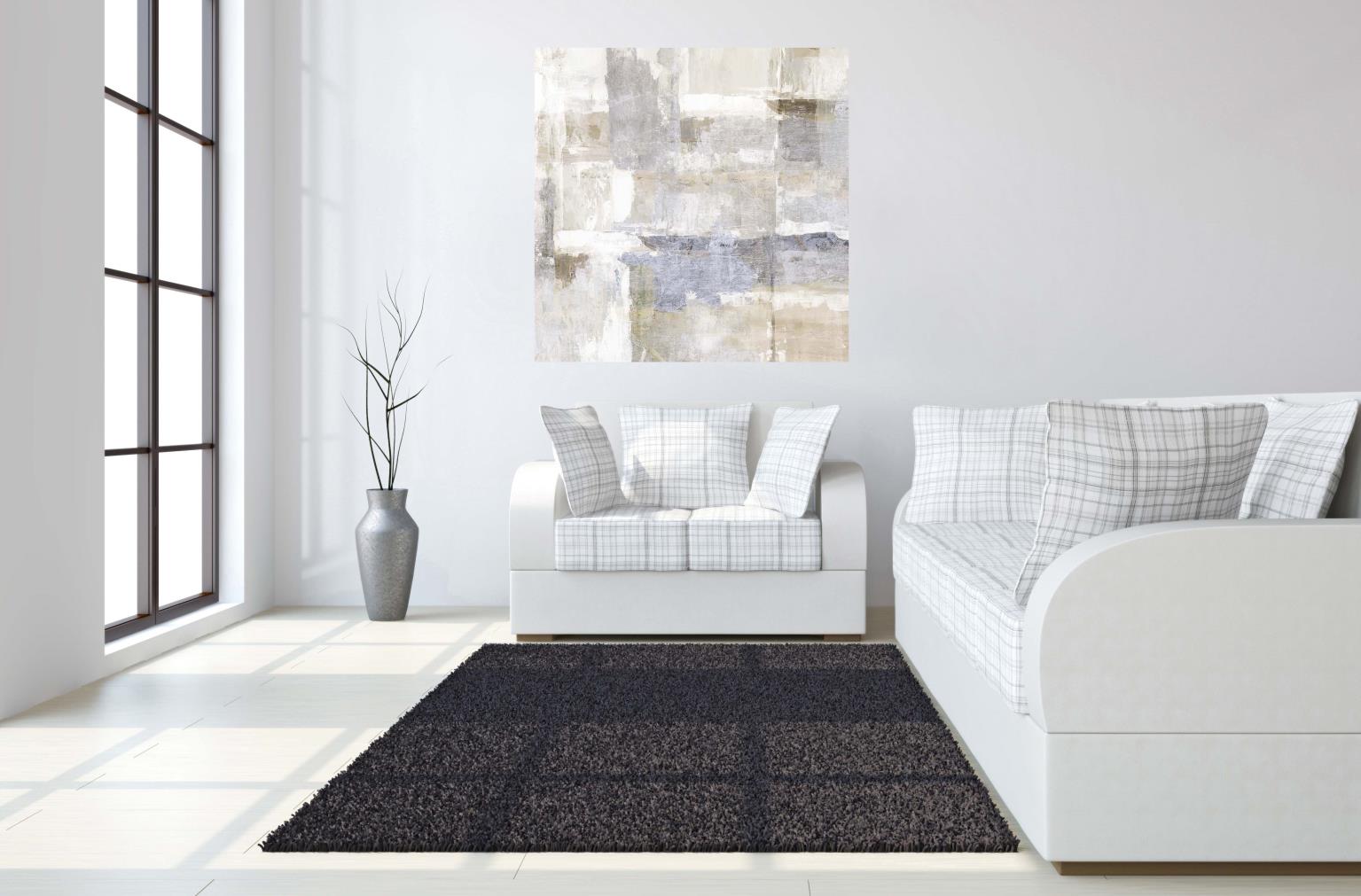 Temp Glass W/Foil - White Abstract 2 Tempered Glass