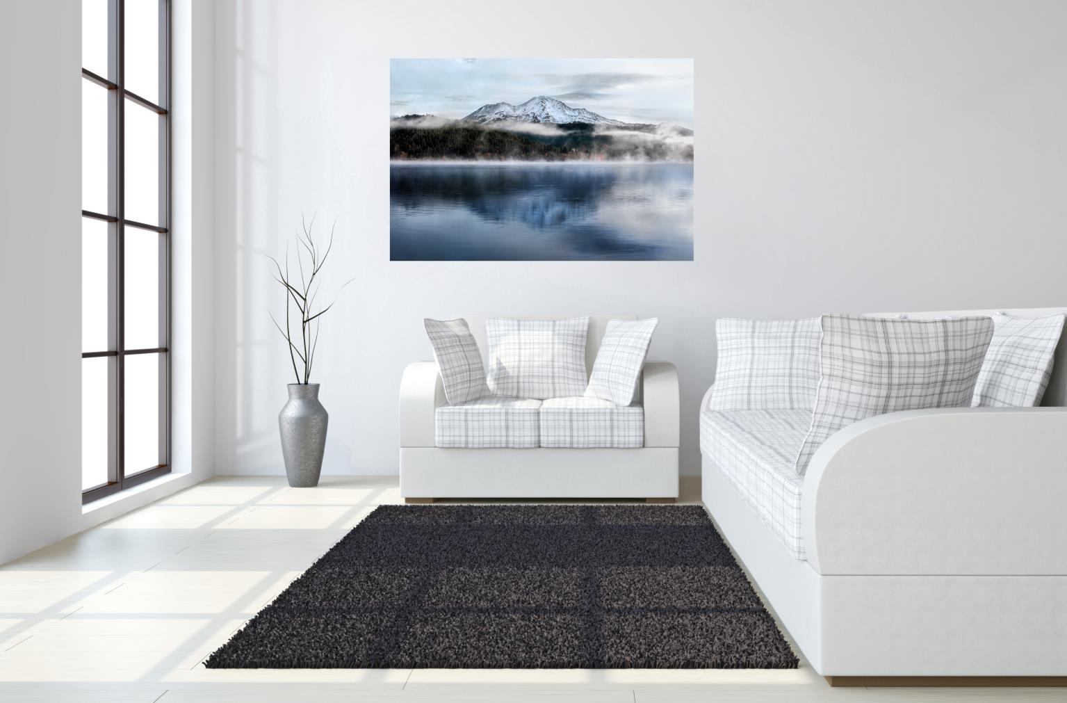 Temp Glass W/Foil - Lake W/Mountains Tempered Glass
