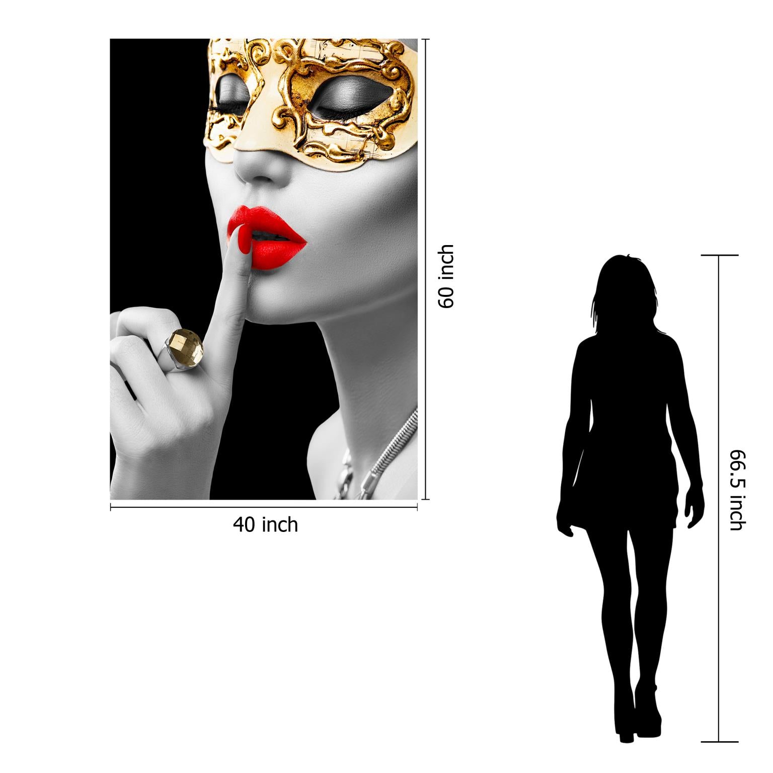 Temp Glass W/Foil - Gold Masquerade Tempered Glass
