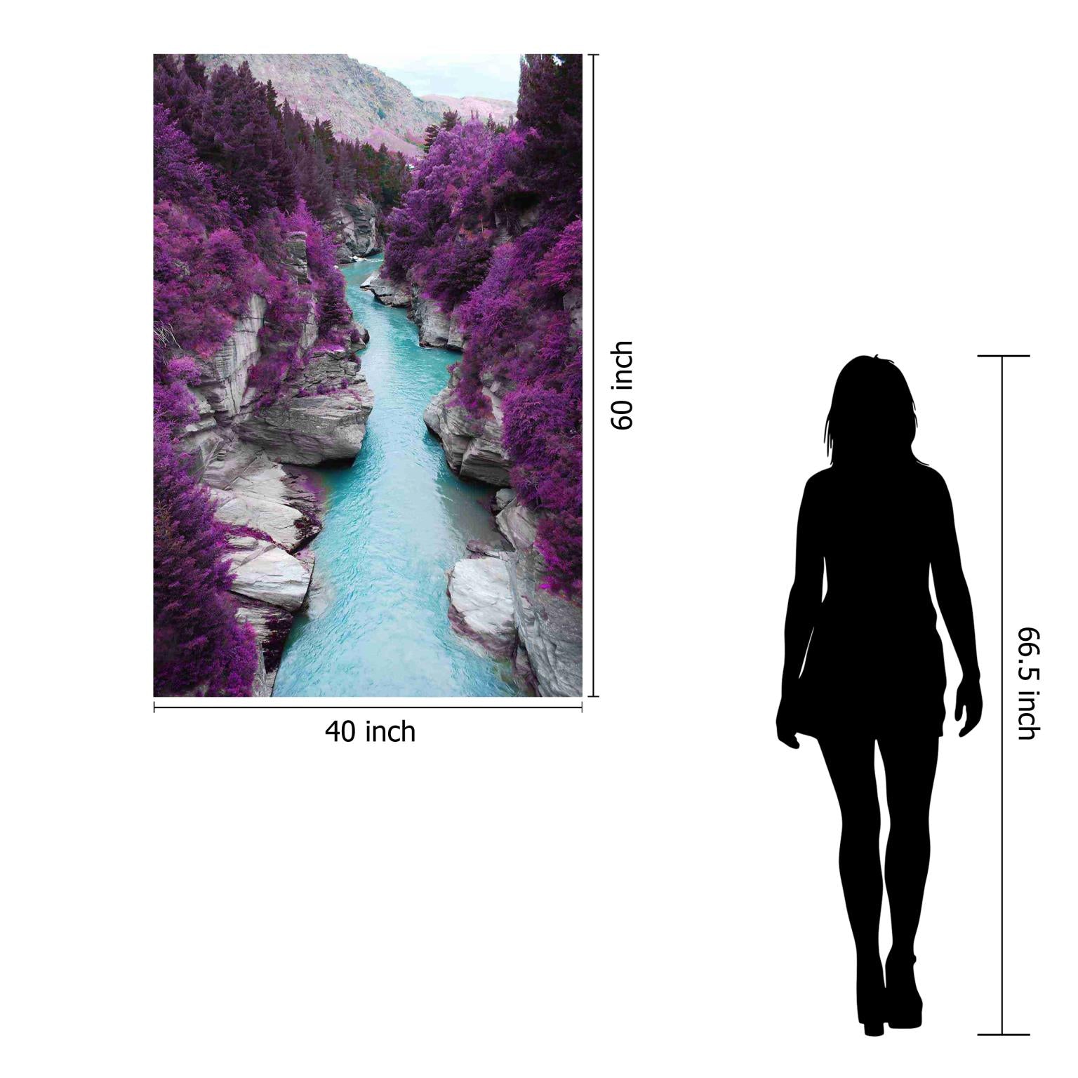 Temp Glass W/Foil - Purple Trees In Canyon Tempered Glass