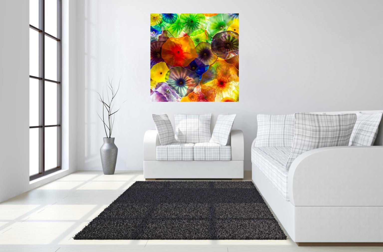 Temp Glass W/Foil - Blown Glass Abstract Tempered Glass