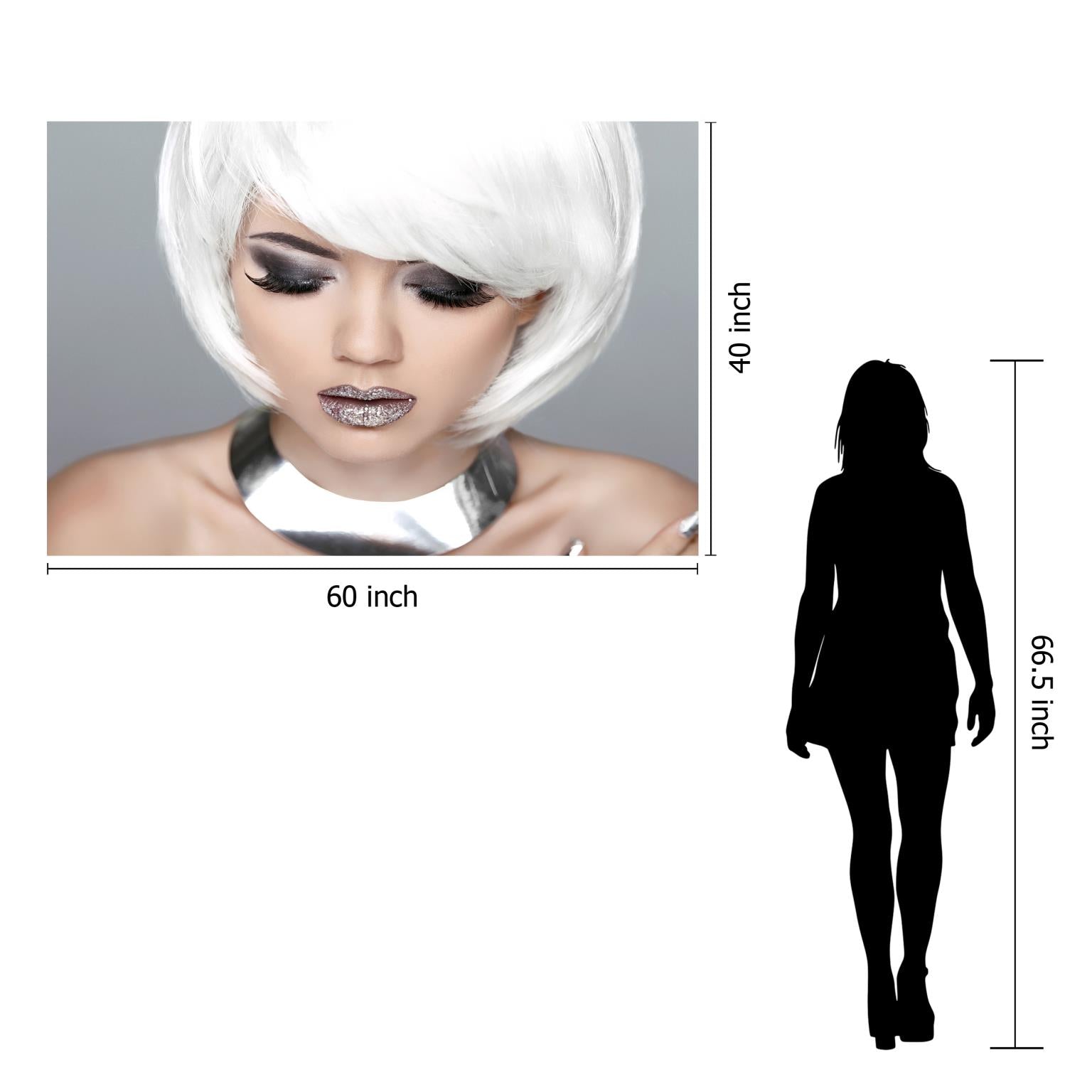 Temp Glass W/Foil - Woman White Hair Tempered Glass