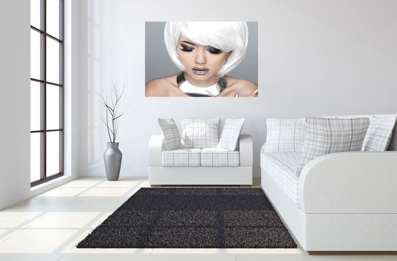 Temp Glass W/Foil - Woman White Hair Tempered Glass