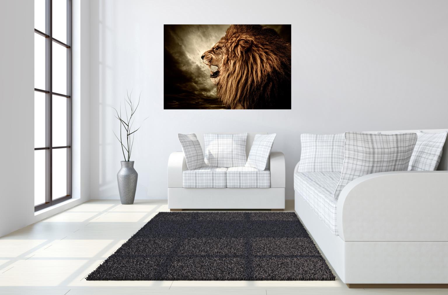Temp Glass W/Foil - Lion Side Profile Tempered Glass