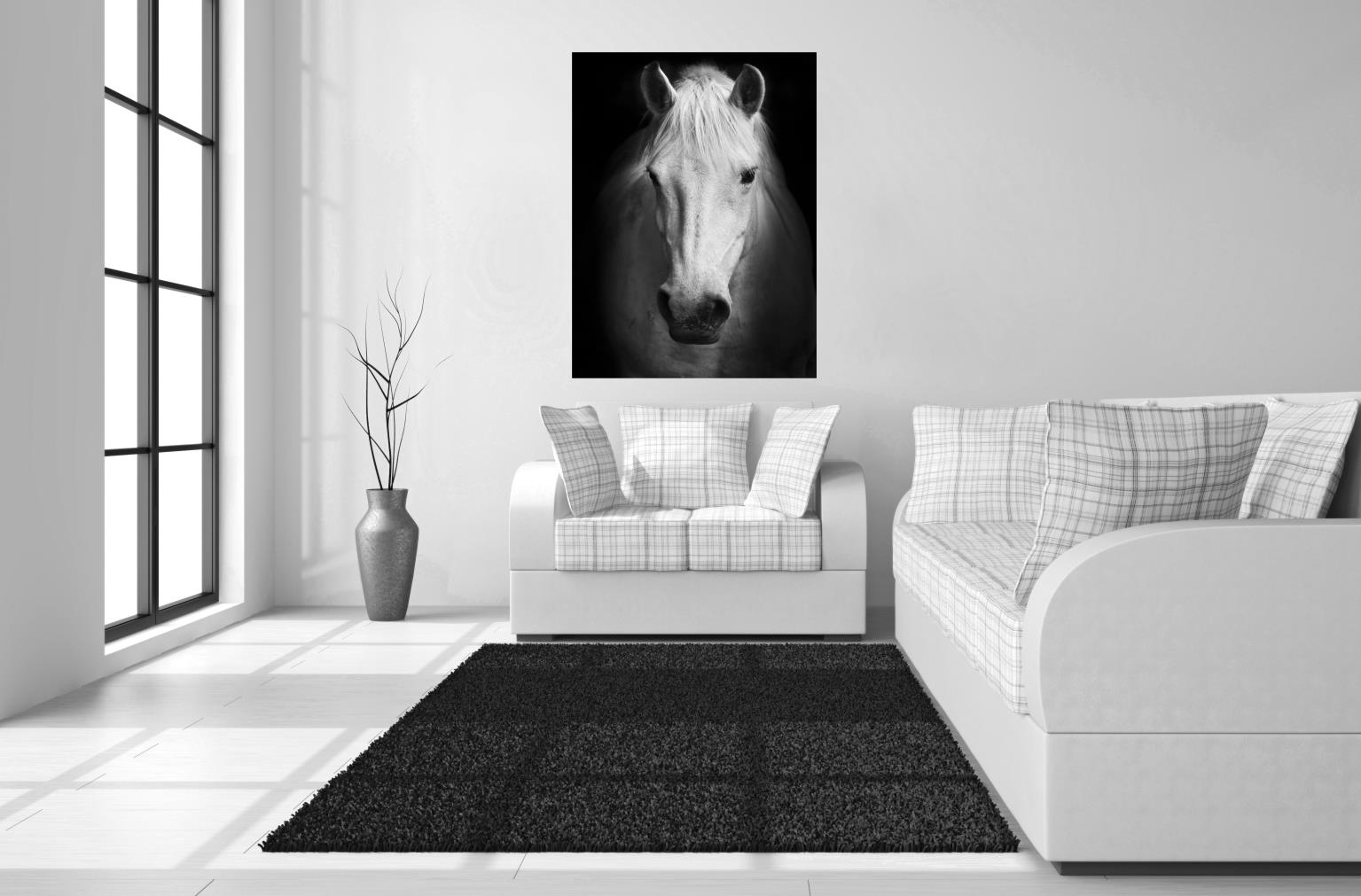 Temp Glass W/Foil - White Horse Tempered Glass