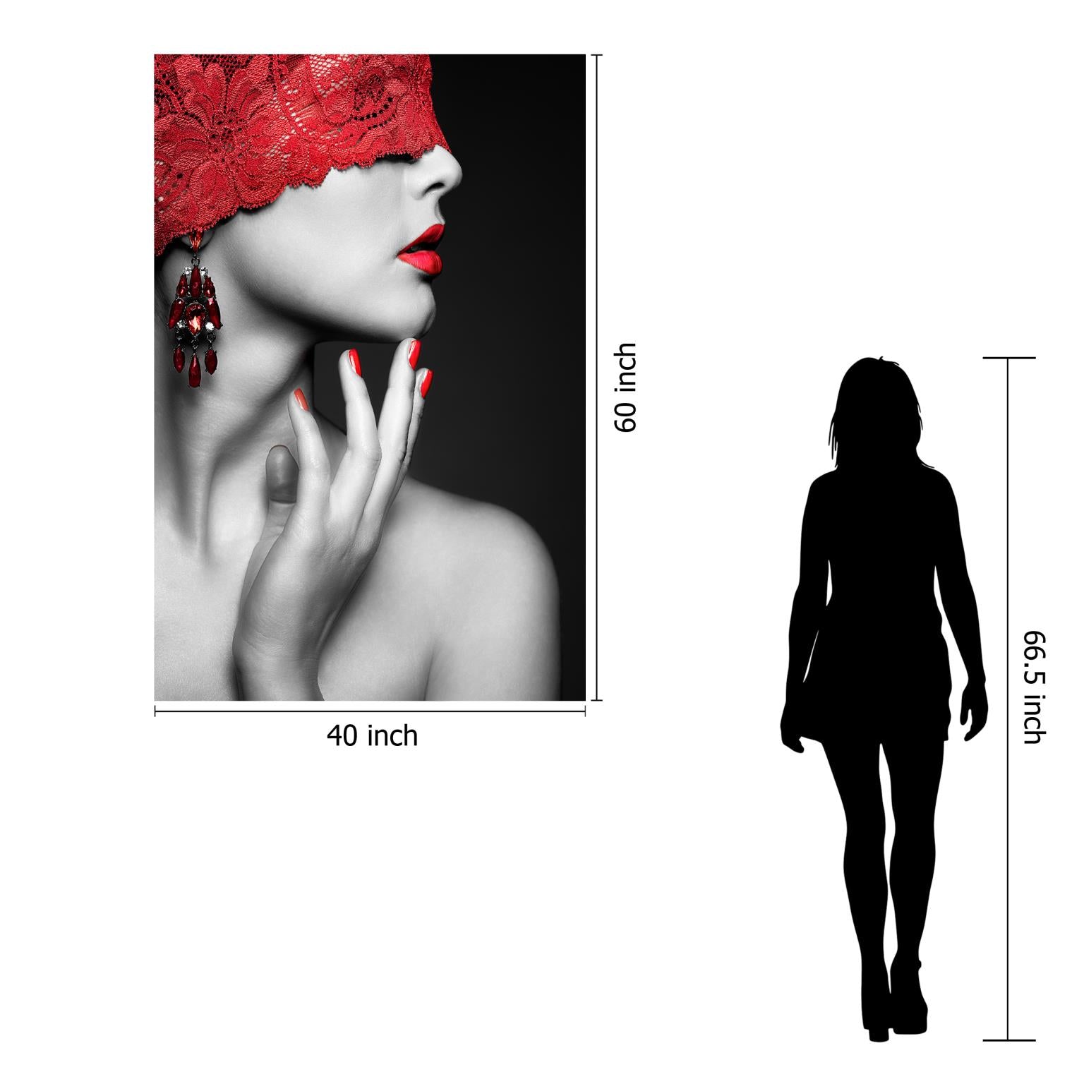 Temp Glass W/Foil - Red Lace Tempered Glass