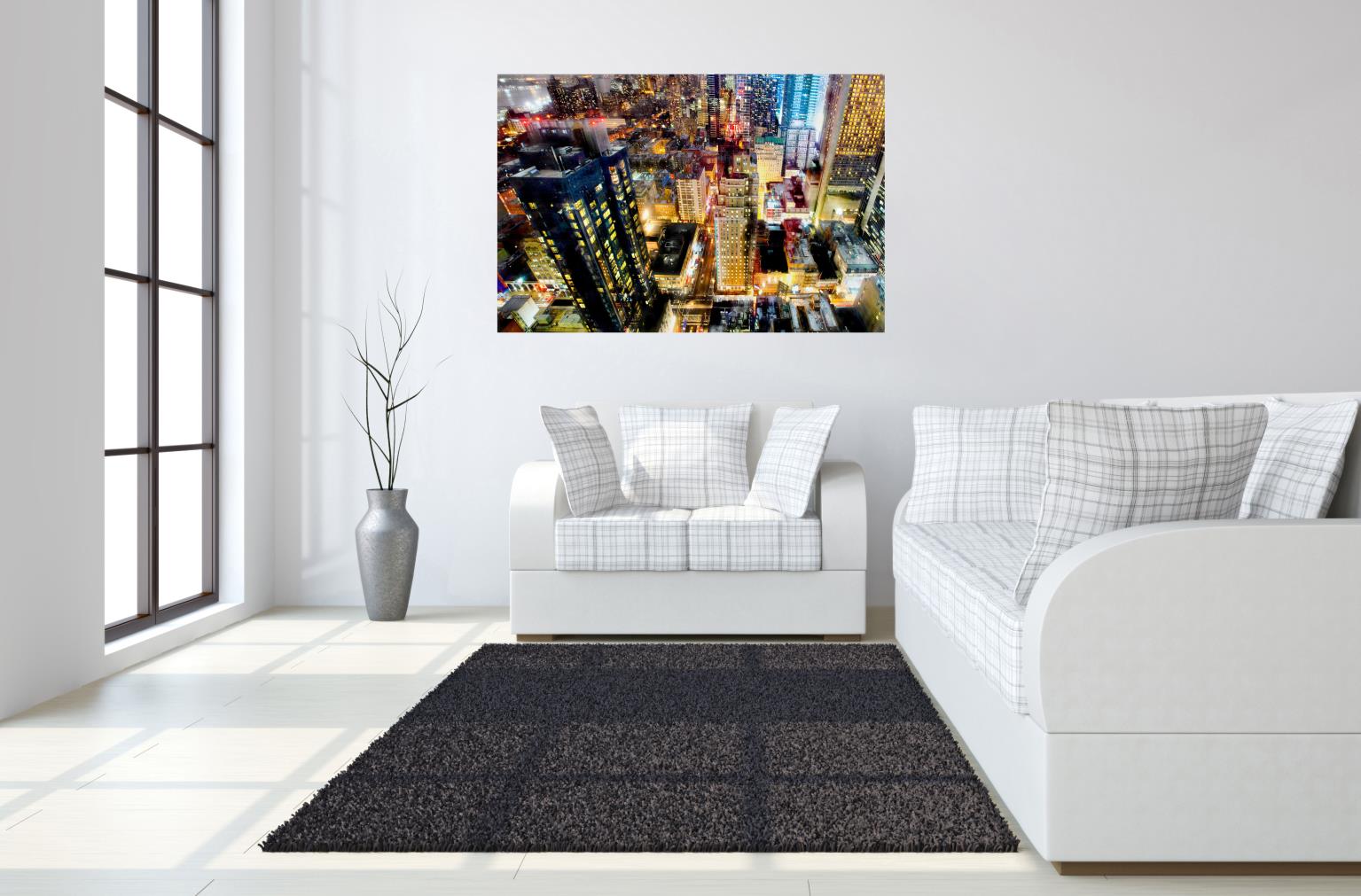 Temp Glass W/Foil - City Scape Tempered Glass