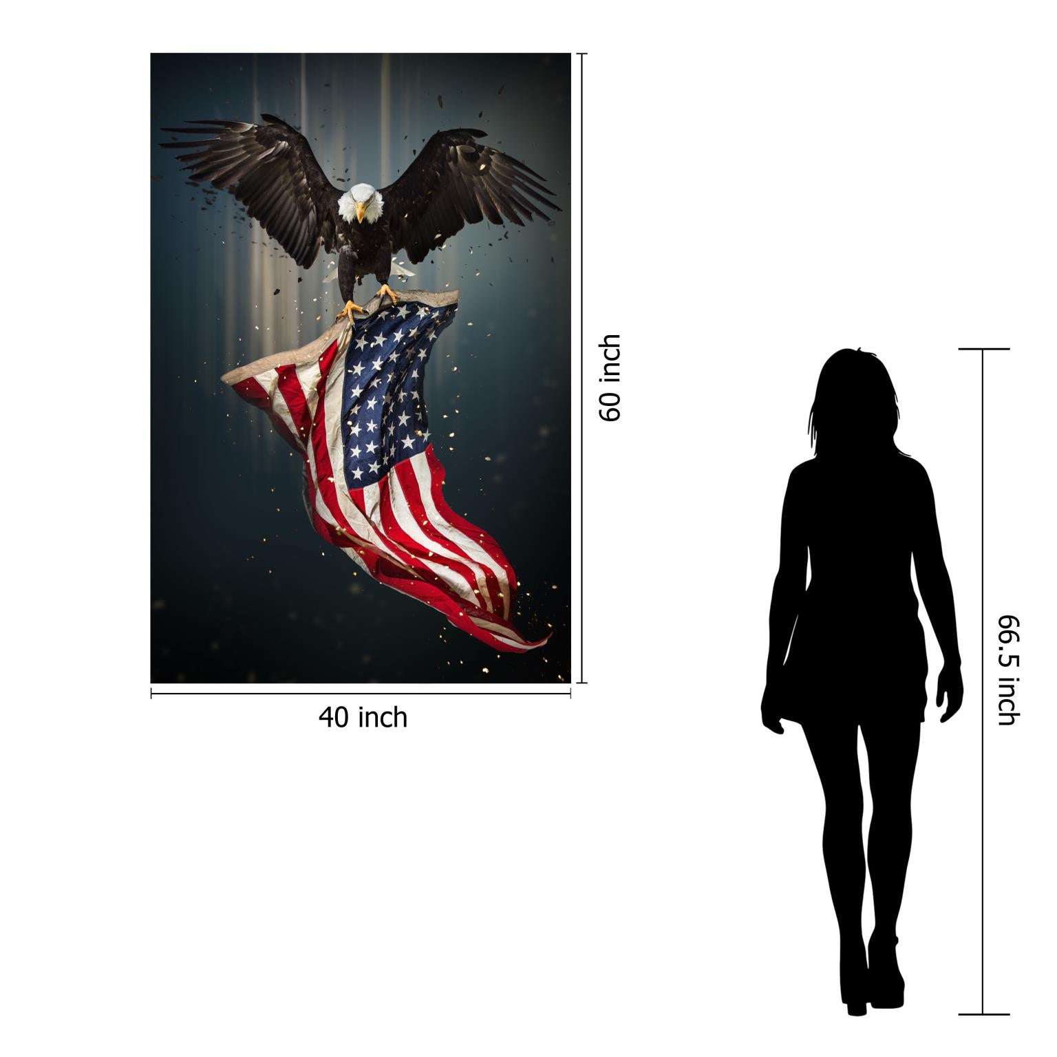 Temp Glass W/Foil - Eagle Flag Tempered Glass