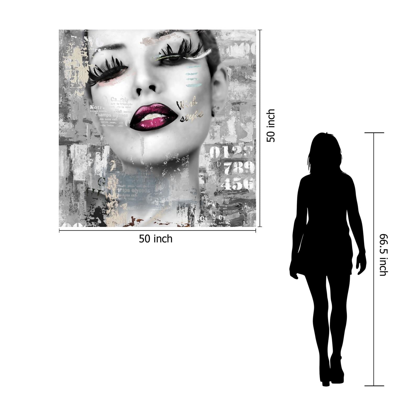 Temp Glass W/Foil - Abstract Lashes Tempered Glass
