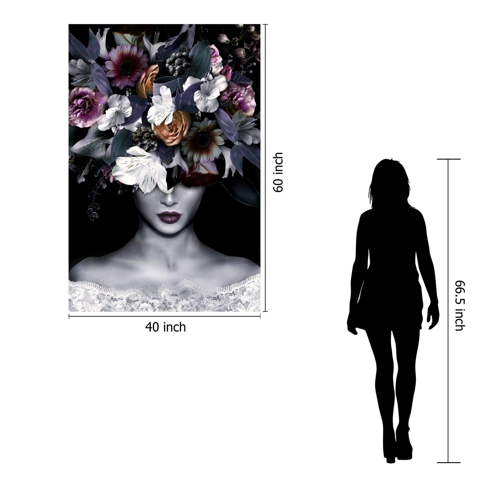 Temp Glass W/Foil - Flower Head Arrangement Tempered Glass