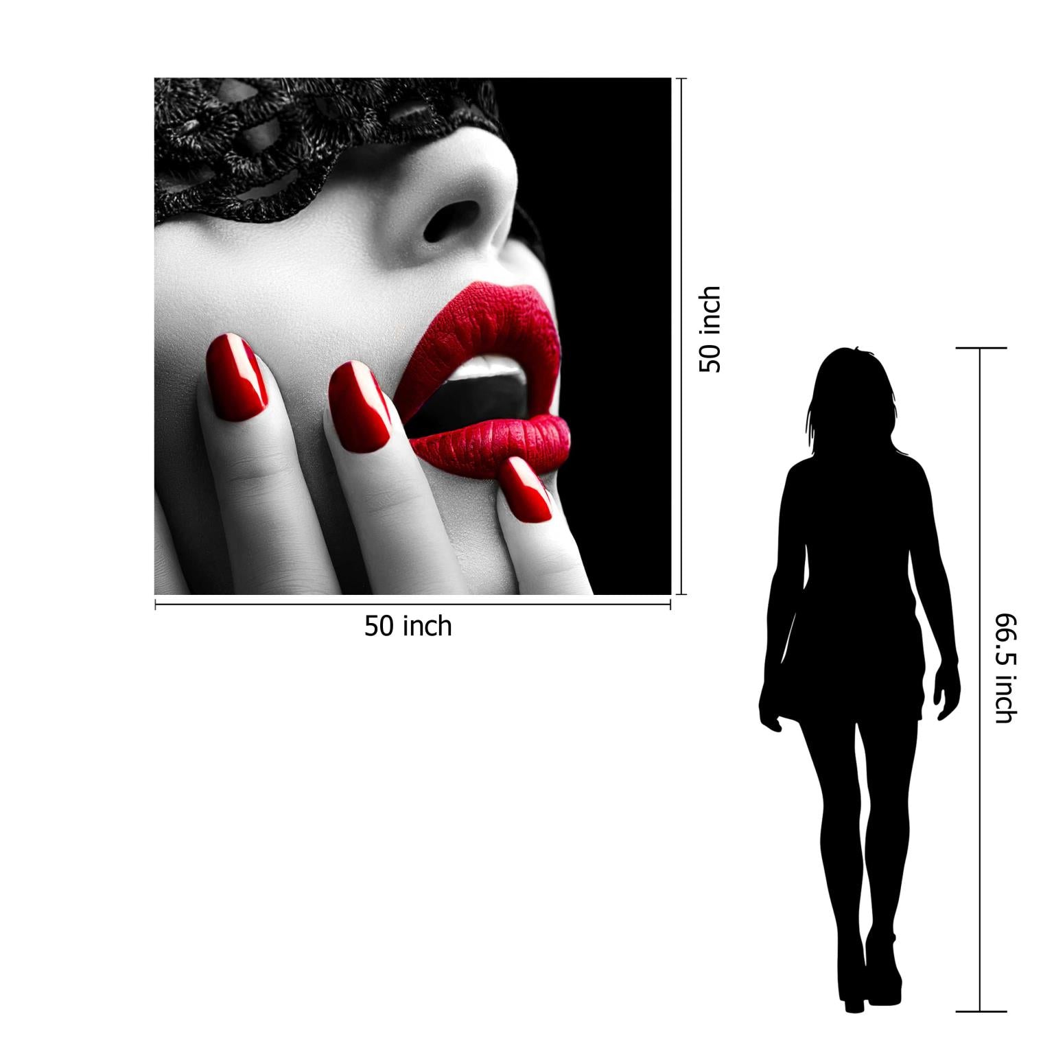Temp Glass W/Foil - Lace Lips Nails Tempered Glass