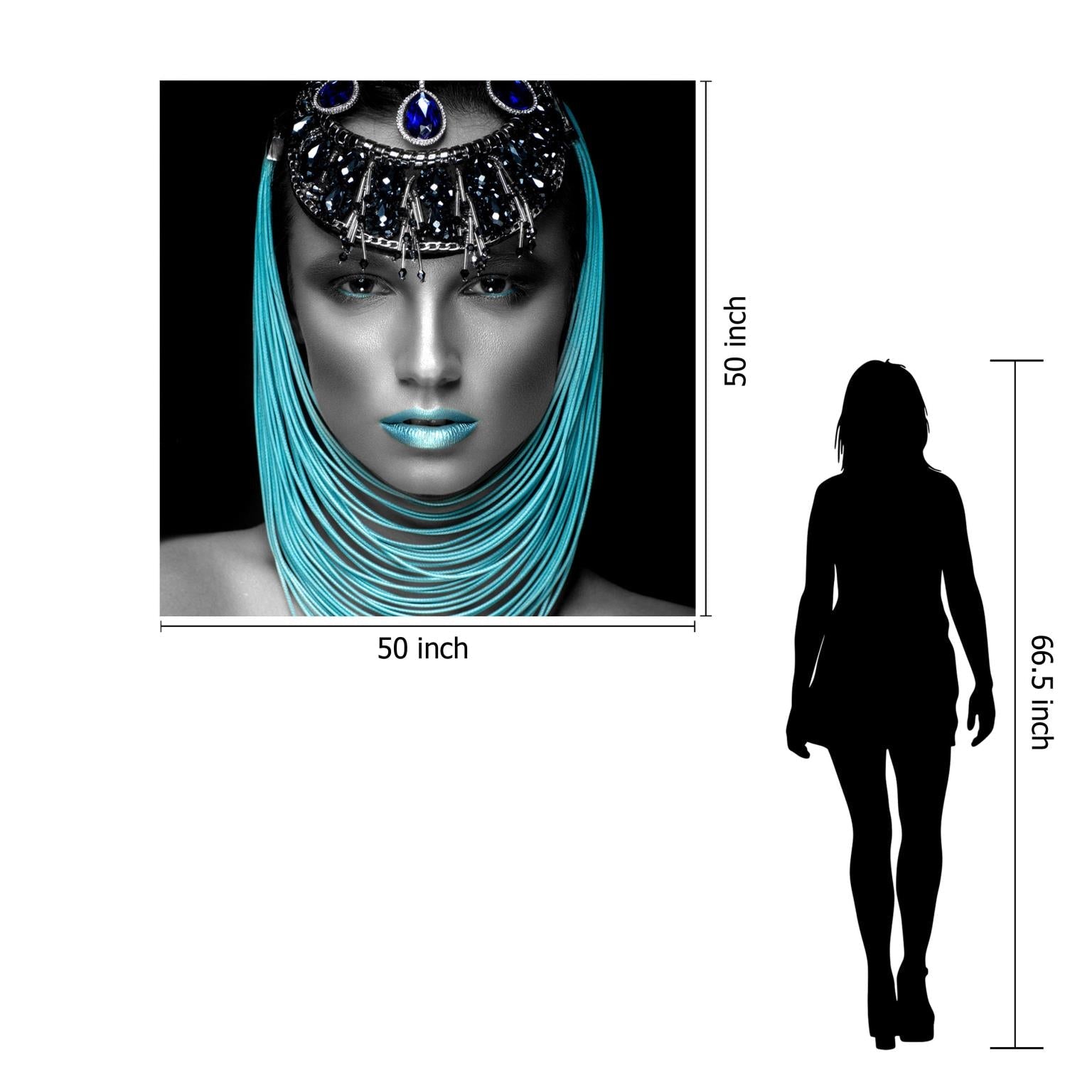 Temp Glass W/Foil - Woman Of Turquoise Tempered Glass