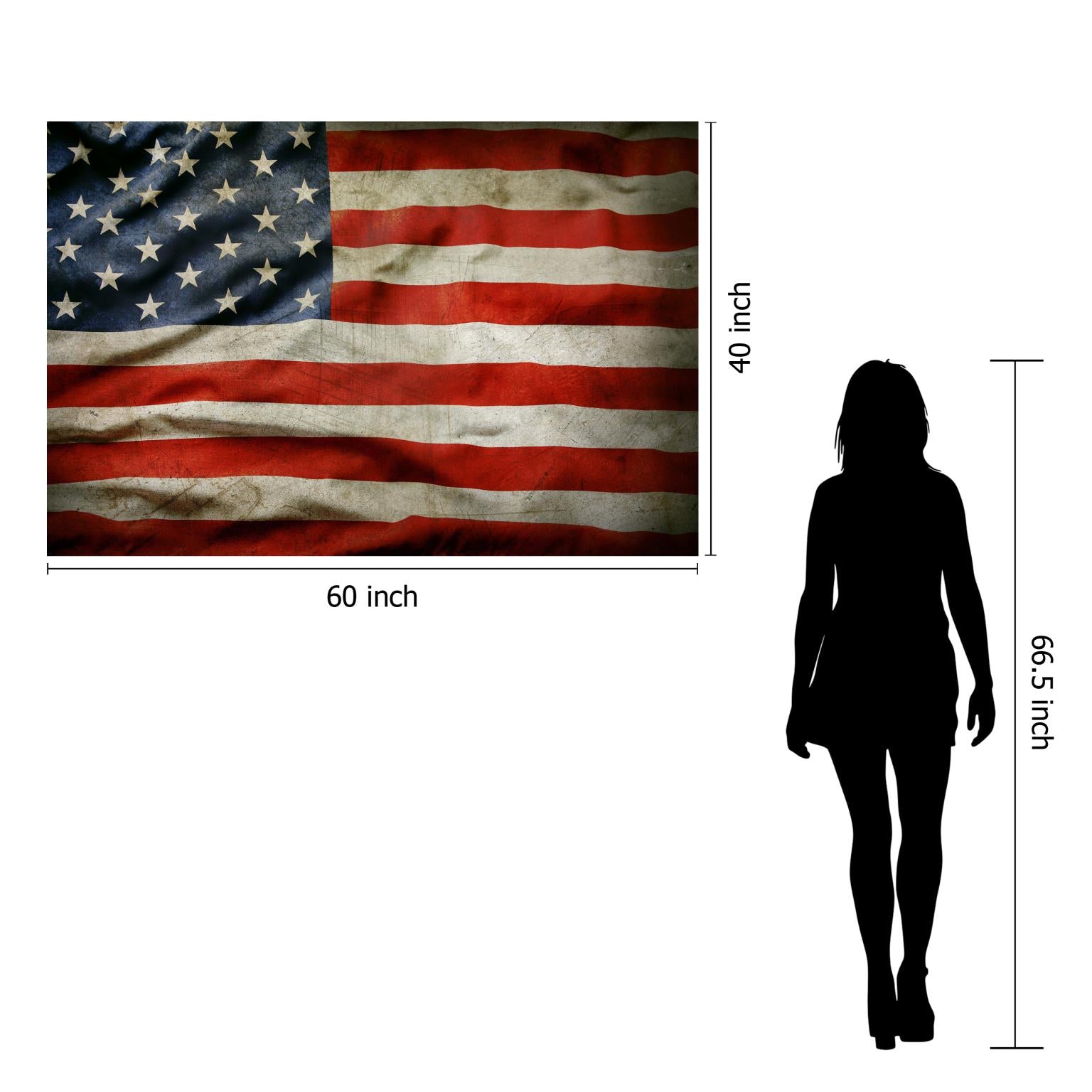 Temp Glass W/Foil - Rustic Flag Tempered Glass