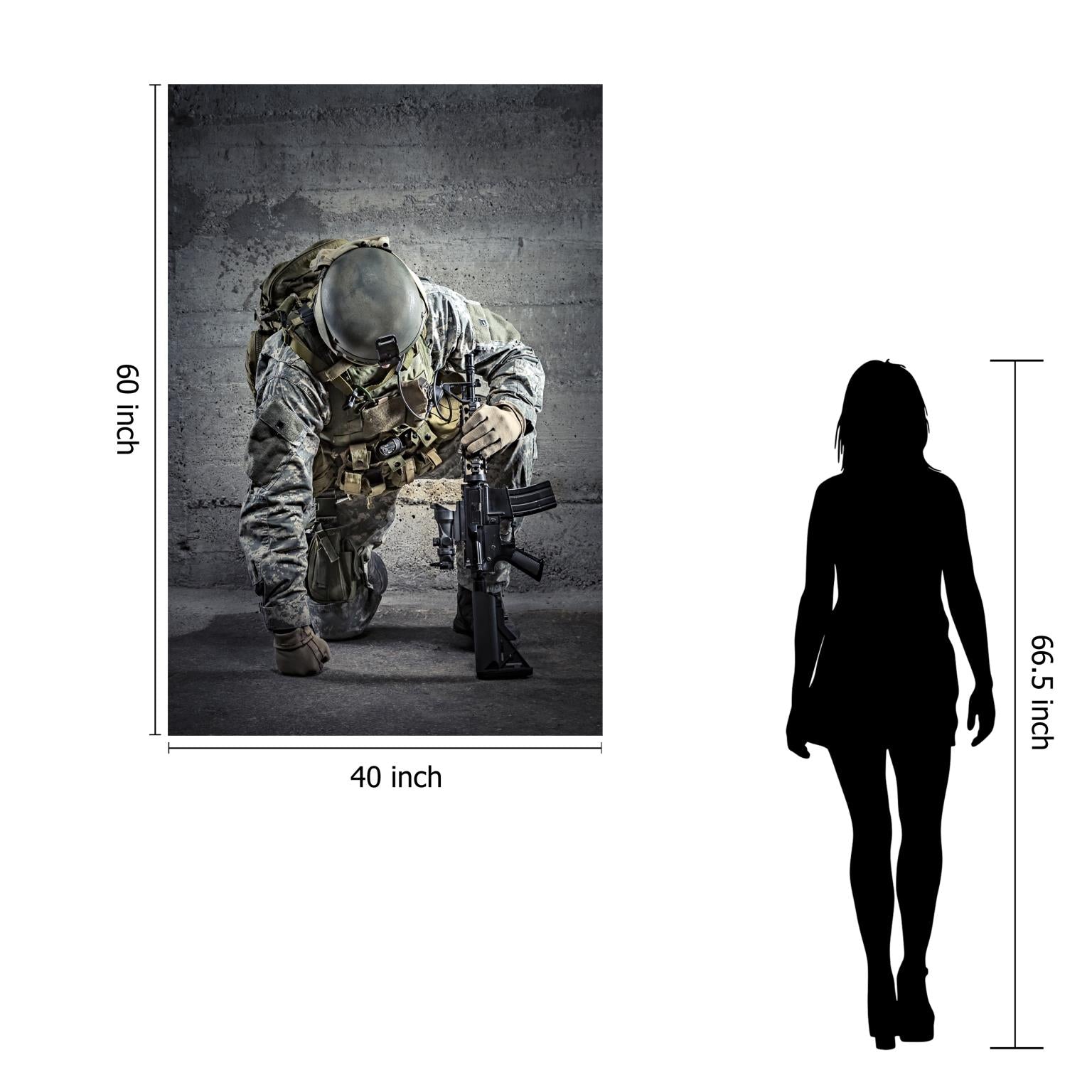 Temp Glass W/Foil -Kneeling Soldier Tempered Glass