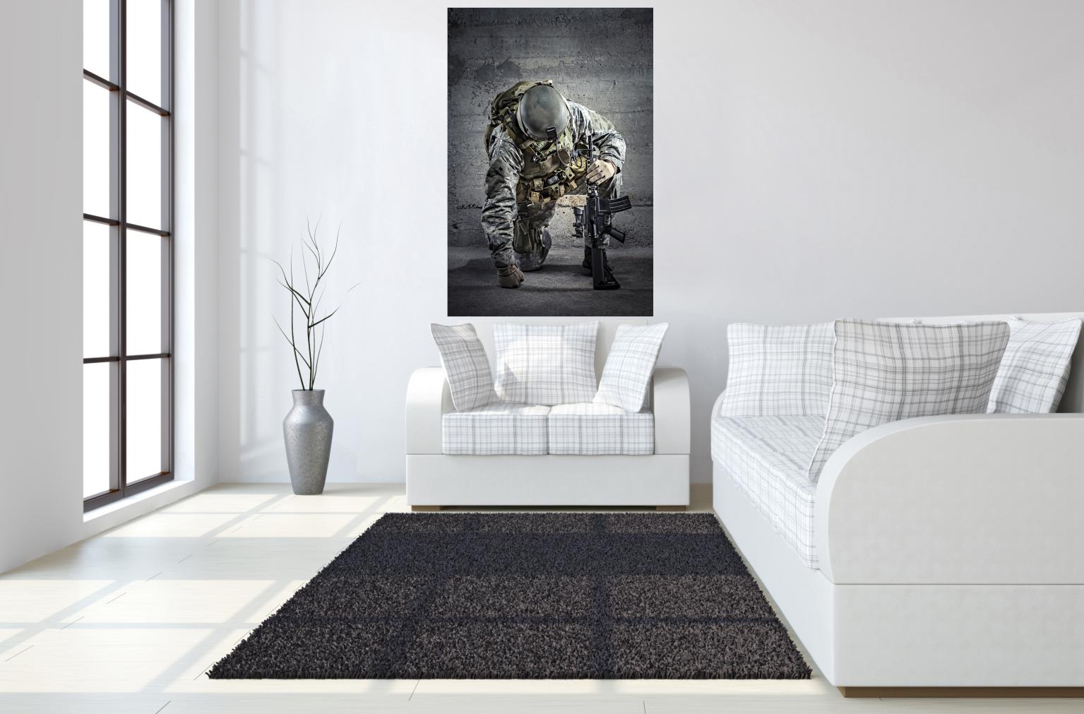 Temp Glass W/Foil -Kneeling Soldier Tempered Glass