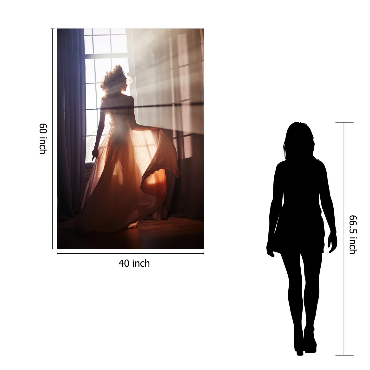 Temp Glass W/Foil -Rays Of A Woman Tempered Glass