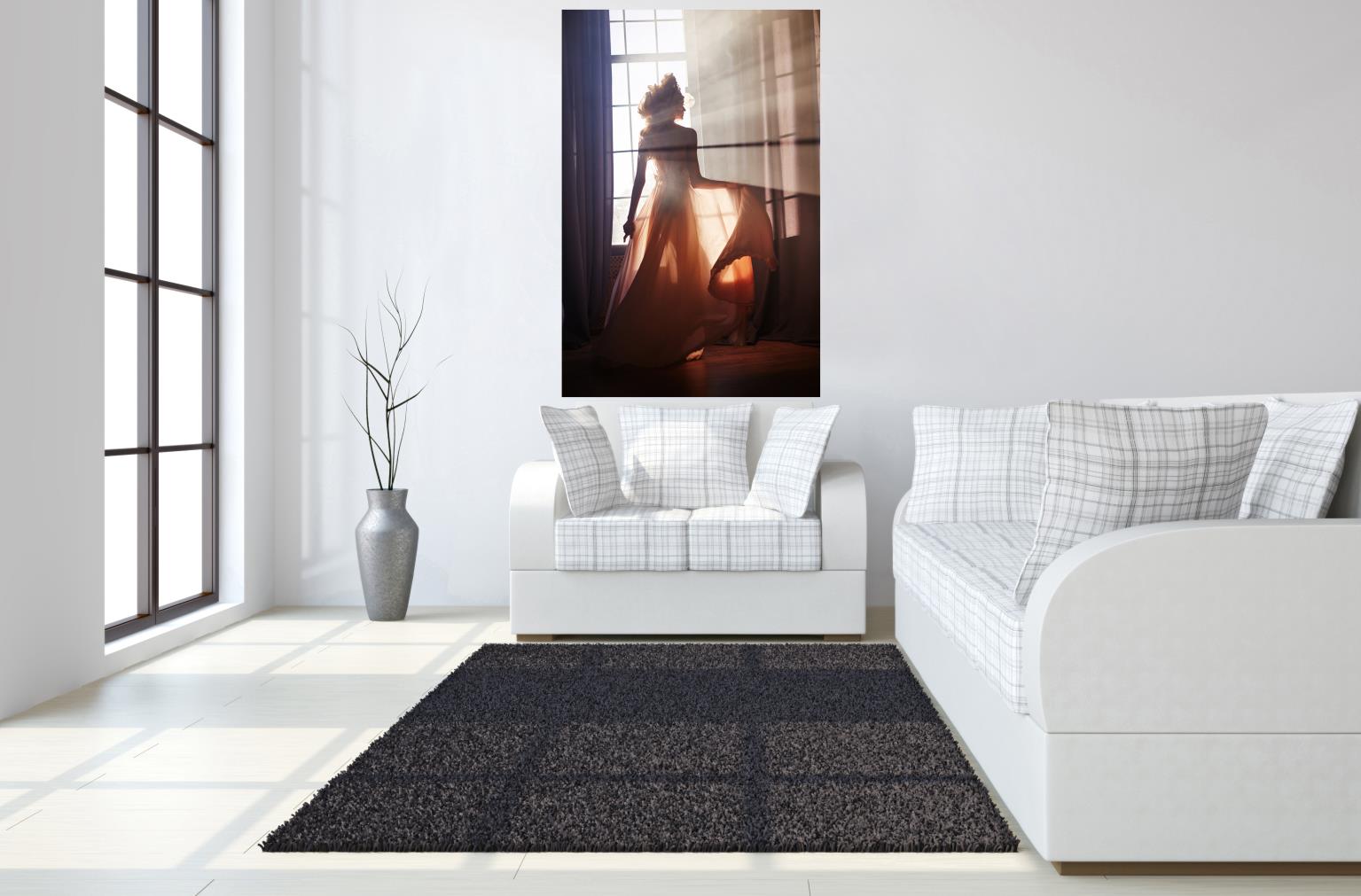 Temp Glass W/Foil -Rays Of A Woman Tempered Glass