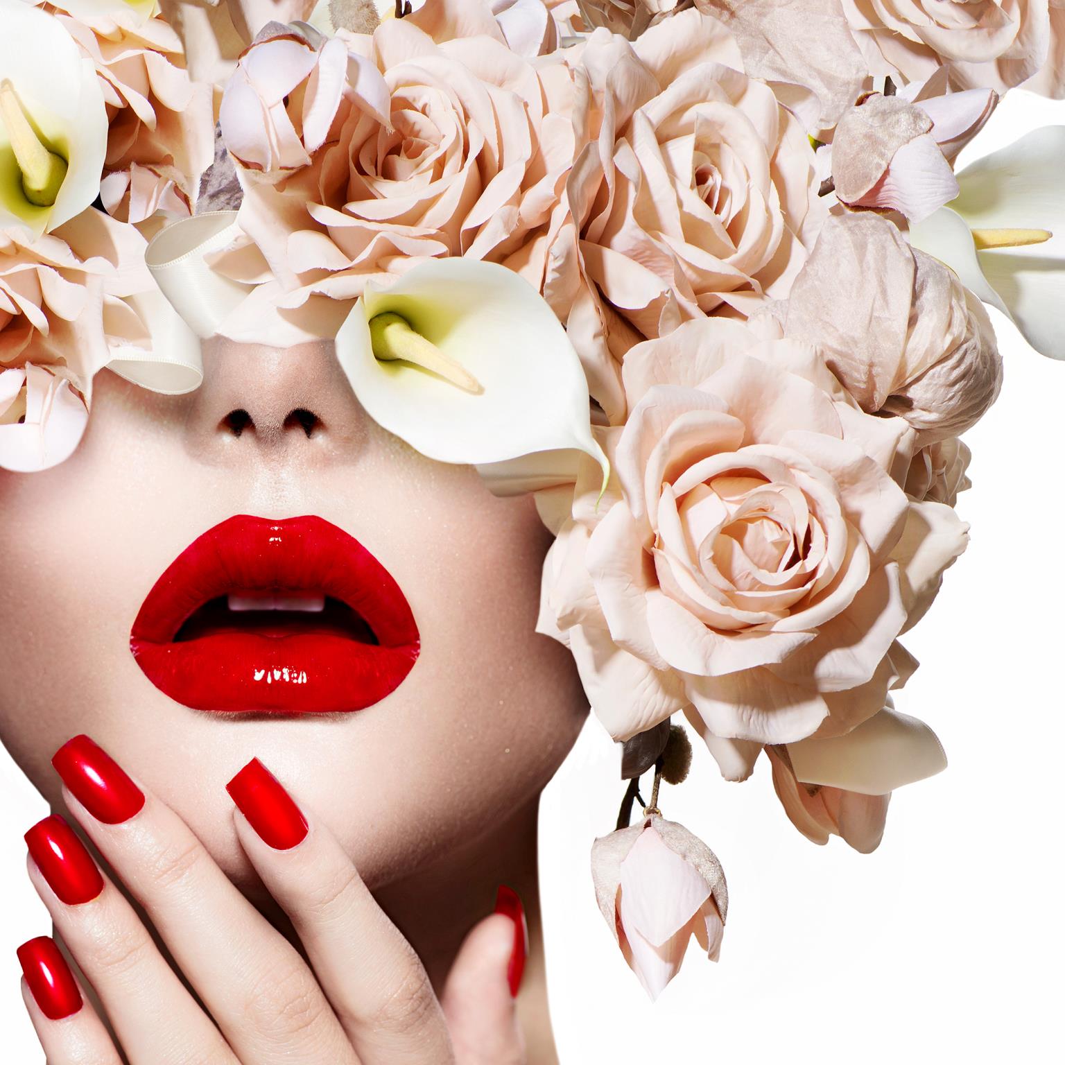 Temp Glass W/ Foil - Floral Faces Tempered Glass