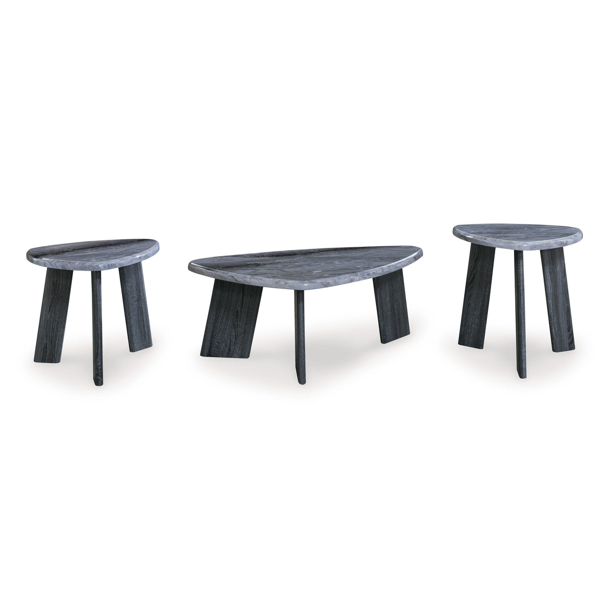 Bluebond Gray Coffee Table Set — Faux Marble Top