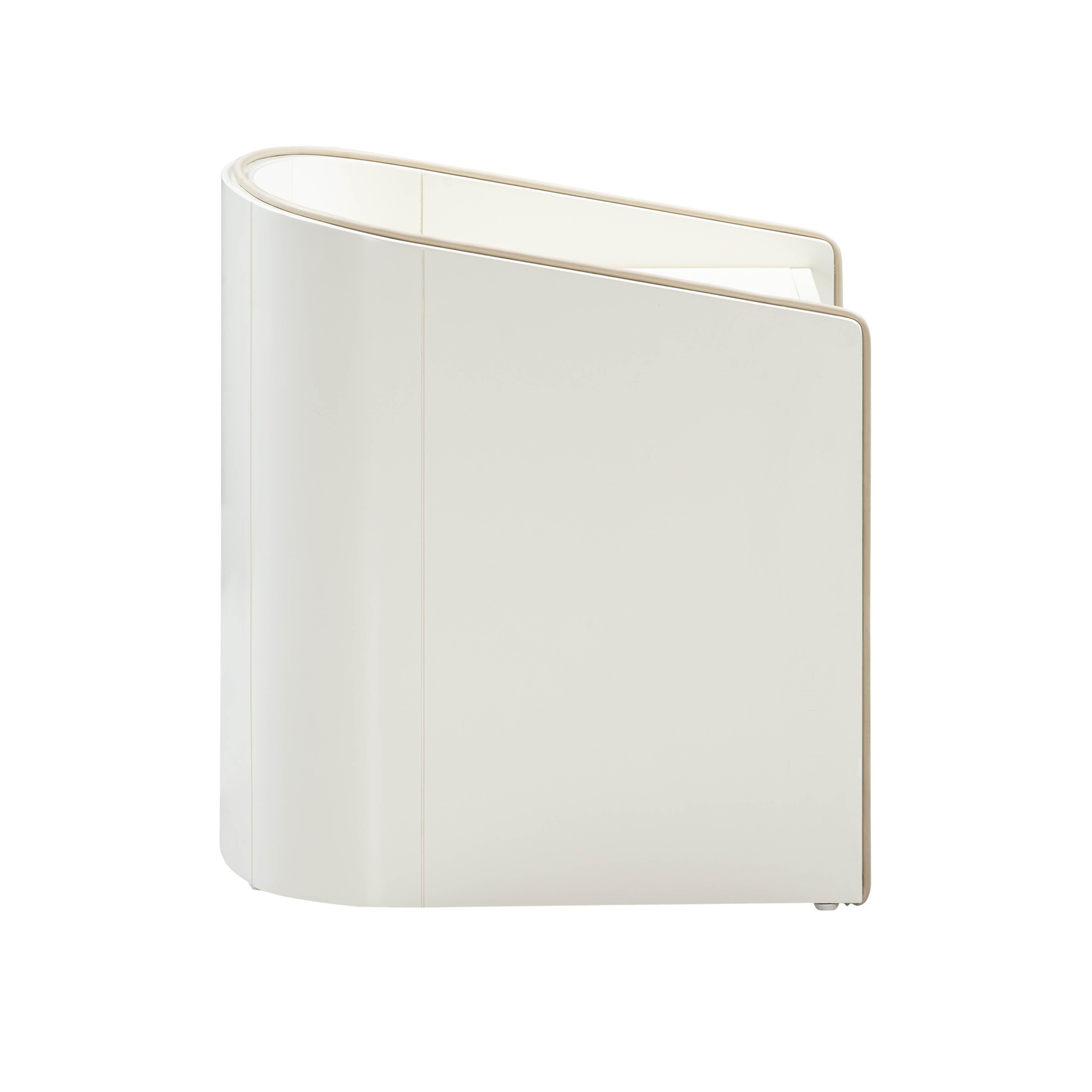 Collins Cream Lacquer Nightstand - UK