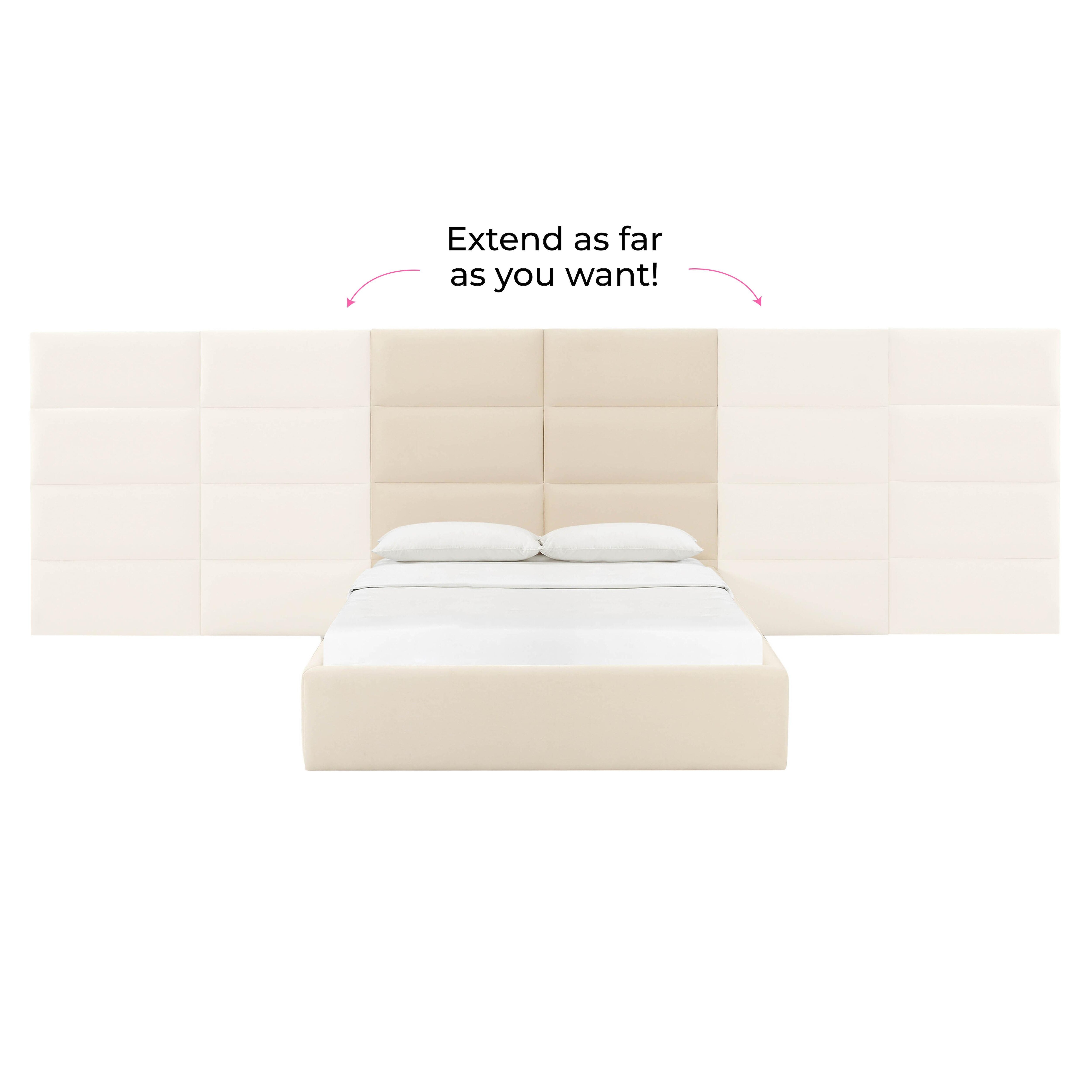 Eliana Cream Velvet Queen Wings (Set of 2)