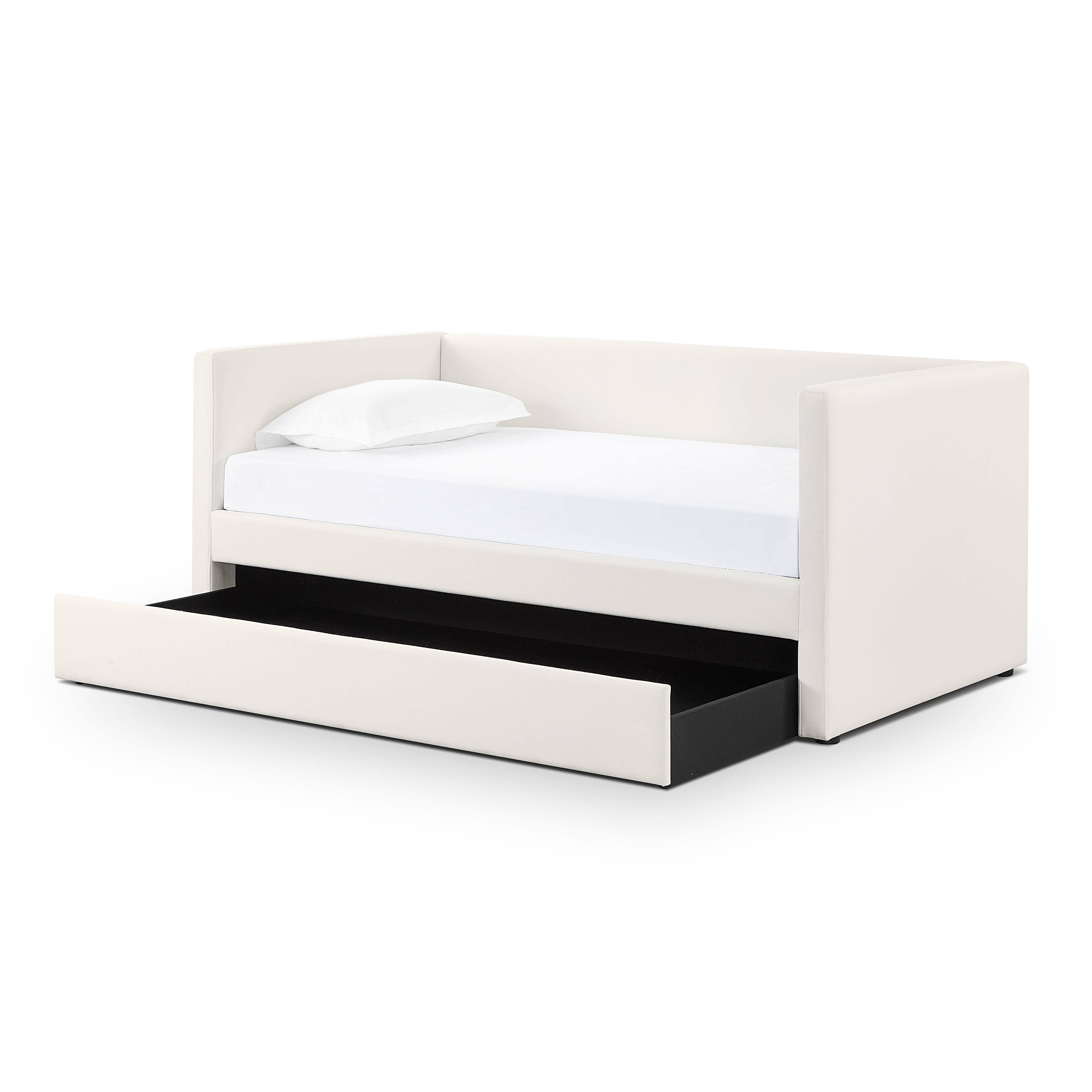 Alice Cream Linen Twin Trundle Bed