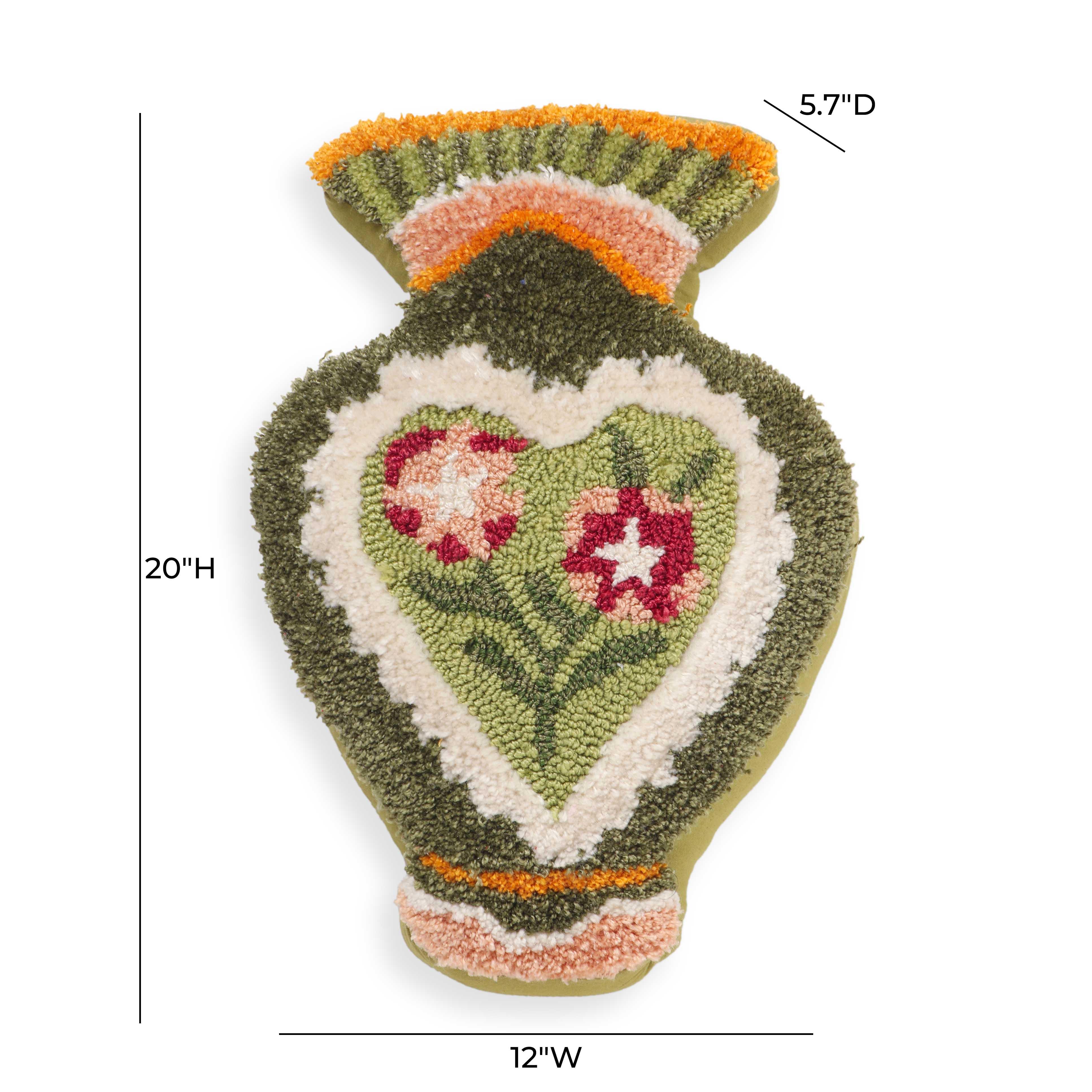 Amphorae Green Tufted Accent Pillow