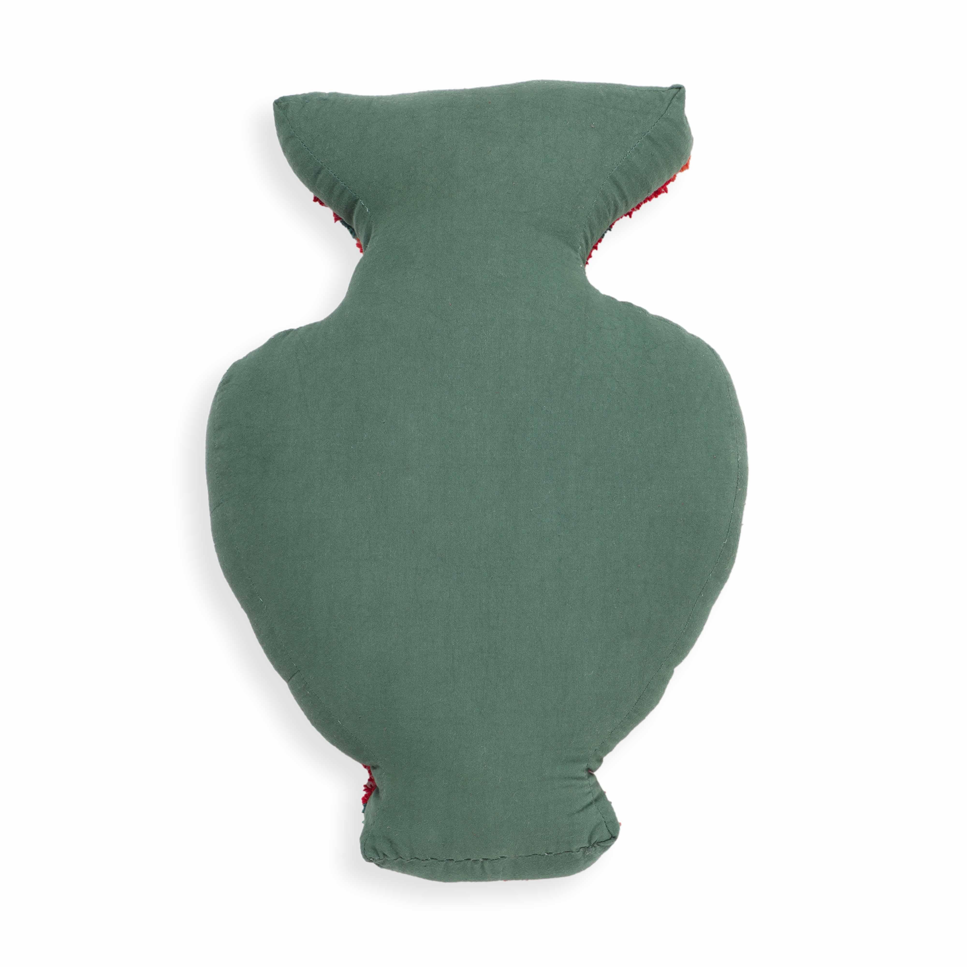 Amphorae Red Tufted Accent Pillow